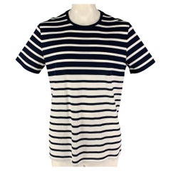 BOSS by HUGO BOSS Größe XXL Marineblaues T-Shirt mit Crew-Neck aus Baumwolle in Marineblau