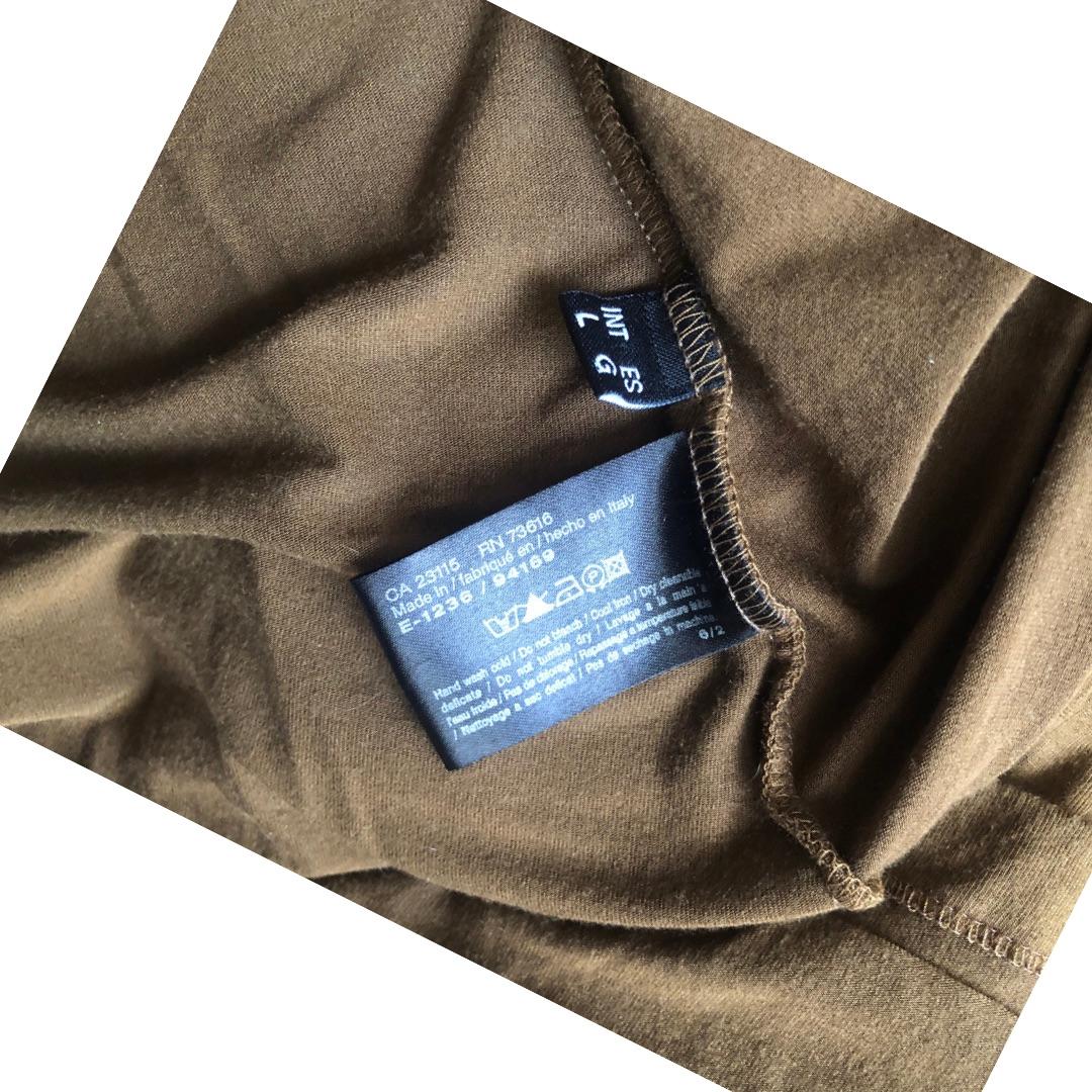 Boss by Hugo Boss Tobacco Jersey Draped Dress with Ruched Panel Italy Size L 5
