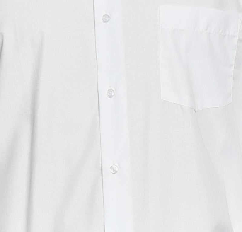 Uomo Boss By Hugo Boss - Camicia con bottoni in cotone bianco M. in vendita