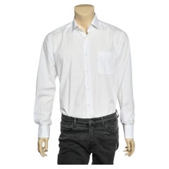 Boss By Hugo Boss White Cotton Button Front Shirt M