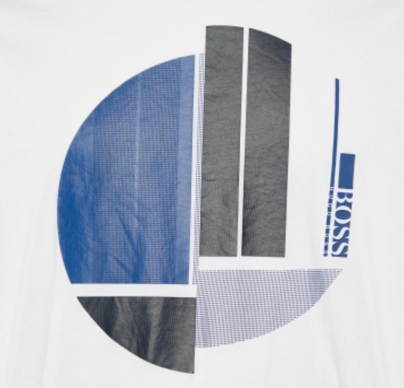 Gray Boss by Hugo Boss White Graphic Print Cotton T-Shirt 3XL