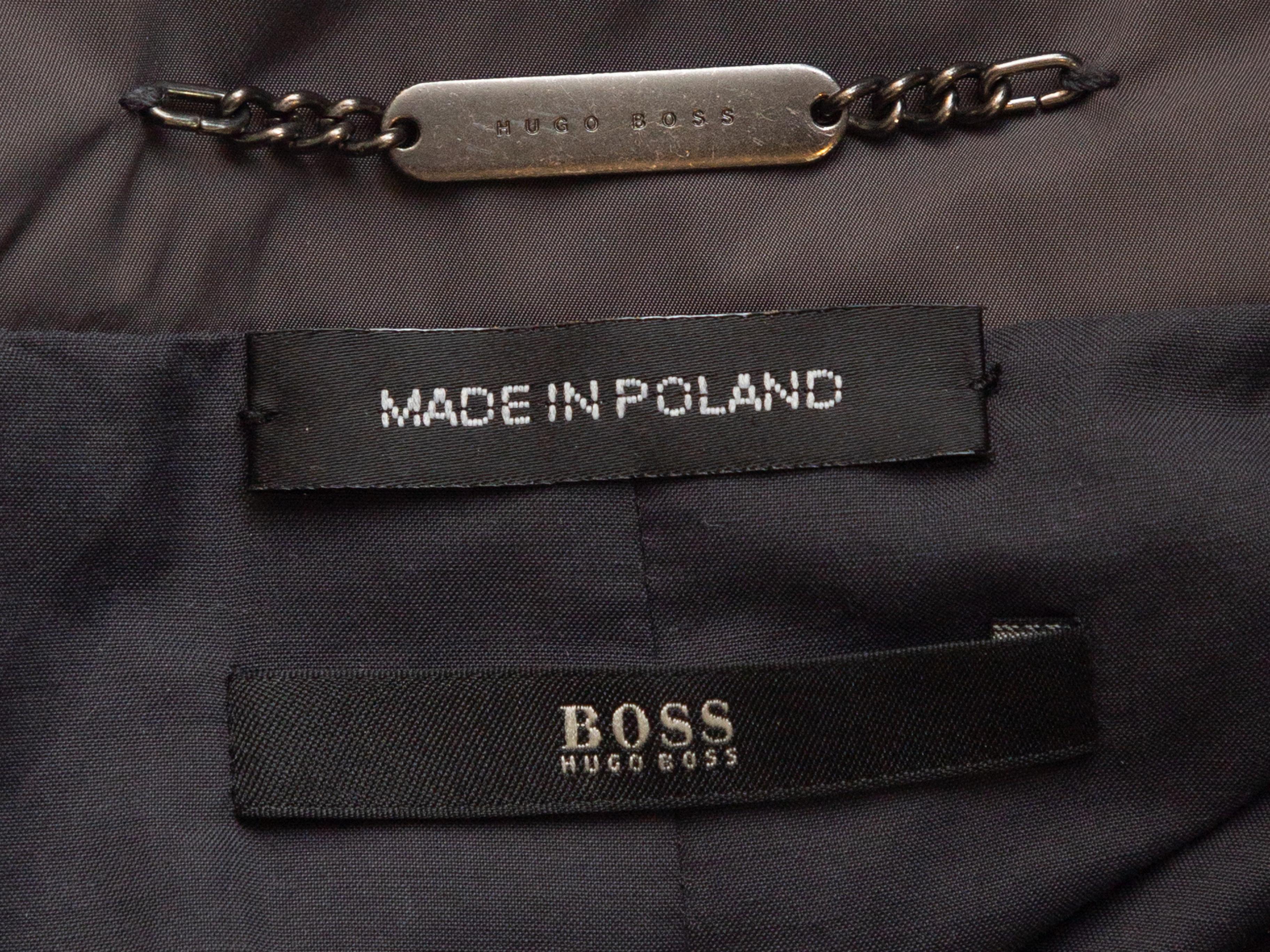 Black Boss Charcoal Nylon Trench Coat