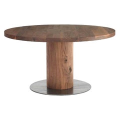 Boss Executive Wood Round Dining Table, by C.R. & S, Made in Italy