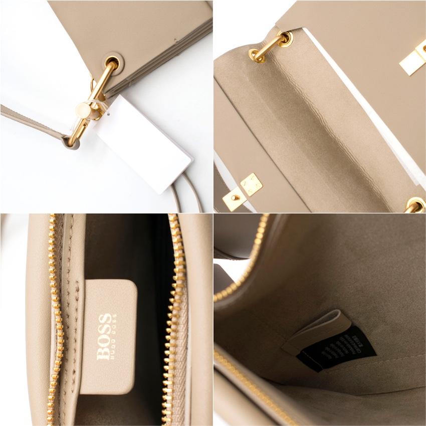 BOSS Hugo Boss Beige Kristin shoulder bag  In New Condition For Sale In London, GB