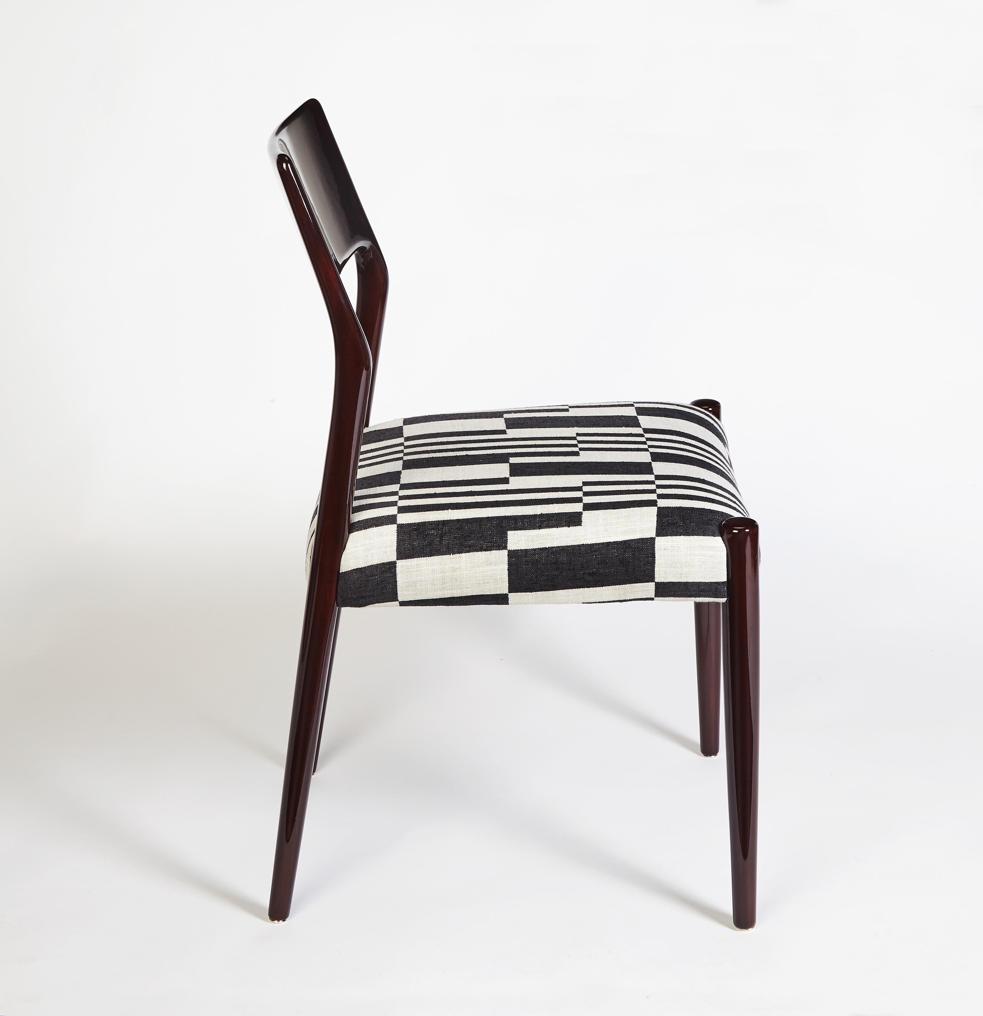 Portuguese Bossa Chair, in Mahogany Wood, Handcrafted in Portugal by Duistt For Sale