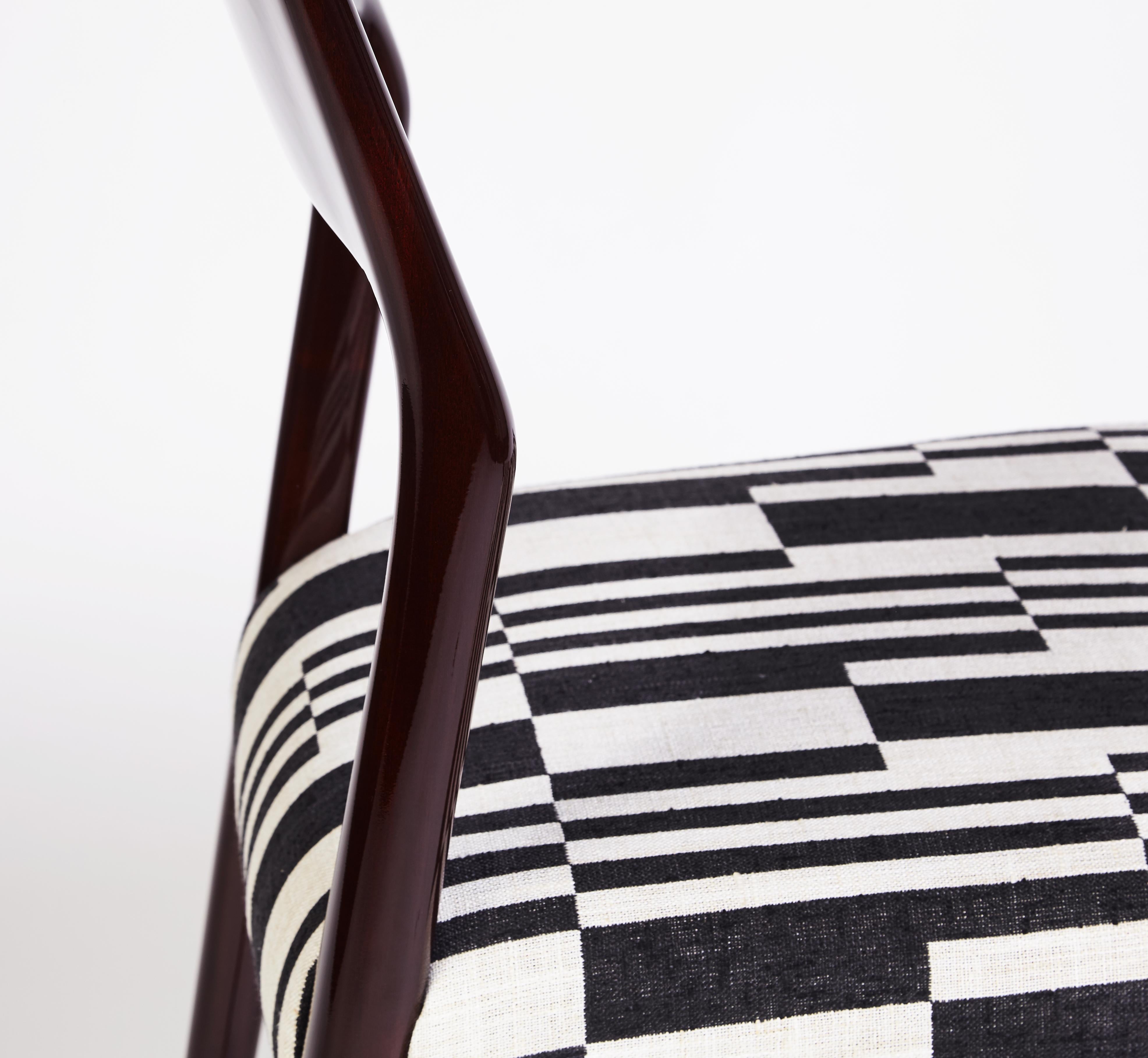 Contemporary Bossa Chair, in Mahogany Wood, Handcrafted in Portugal by Duistt For Sale