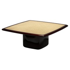 Mesa de Centro Cuadrada Bossa, Madera de Caoba de Alto Brillo, Hecha a Mano por Duistt