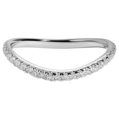 Bossa Nova Diamond Eternity Band in 14 Karat White Gold by Selin Kent