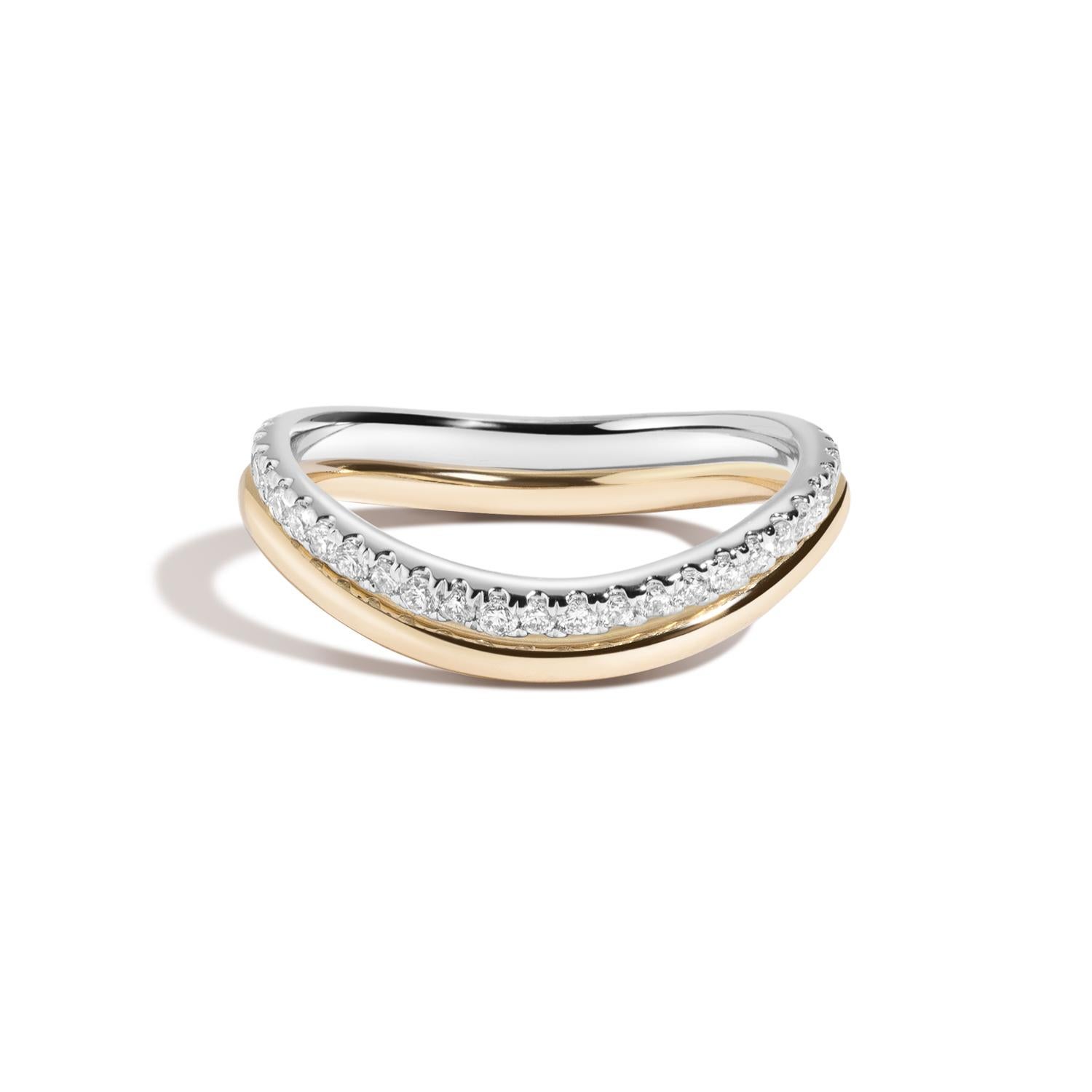 Consisting of an elegant undulating wave, our Bossa Nova Diamond Band looks lovely on its own or stacked with other rings from our Bossa Nova series. 

- 1.8mm width
- Total carat weight: 0.4c (for size 6)
- Diamonds are F-color / VS-clarity
-