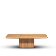 Table basse rectangulaire Bossa du 21e siècle, en chêne massif naturel, par Duistt