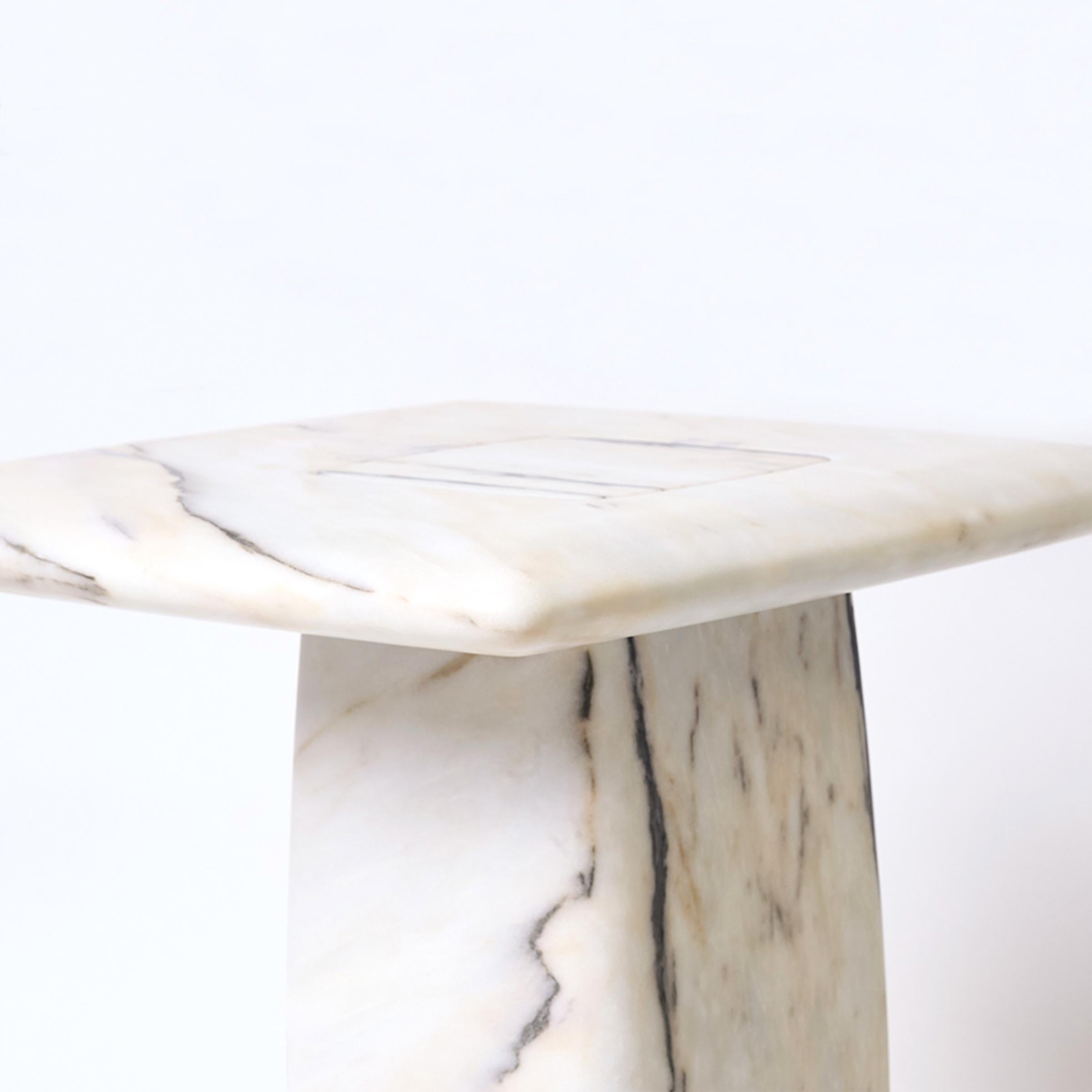 Mid-Century moderno Tavolino Bossa, marmo Estremoz, realizzato a mano in Portogallo da Duistt in vendita