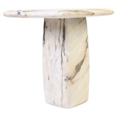 Bossa Side Table, Estremoz Marble, Handcrafted in Portugal by Duistt