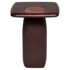 Bossa Side Table in Mahogany Solid Wood, Handcrafted by Duistt