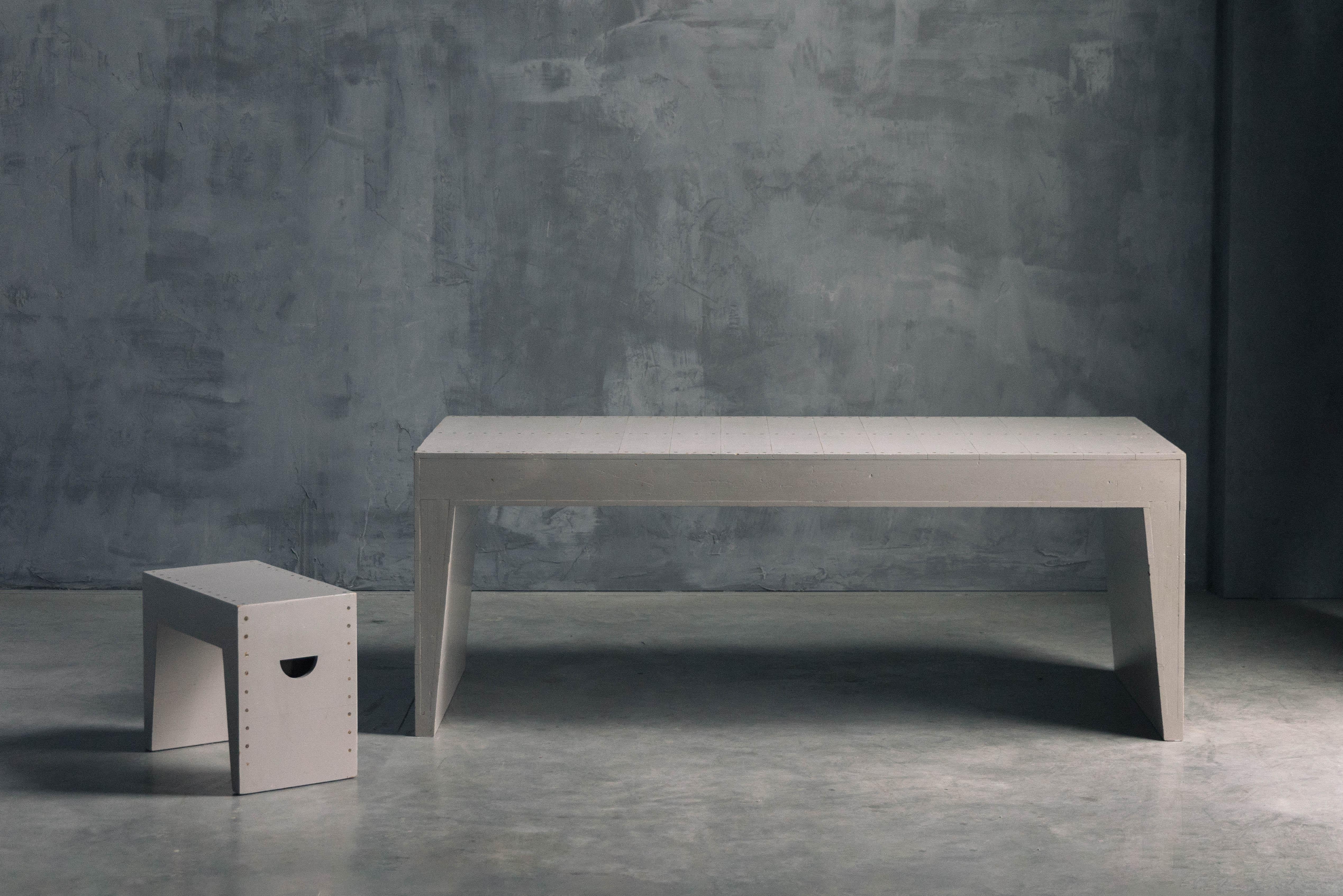 Mid-Century Modern Ensemble de salle à manger de l'école Bossche par Dom Hans van der Laan et Jan de Jong, NL, 1969 en vente