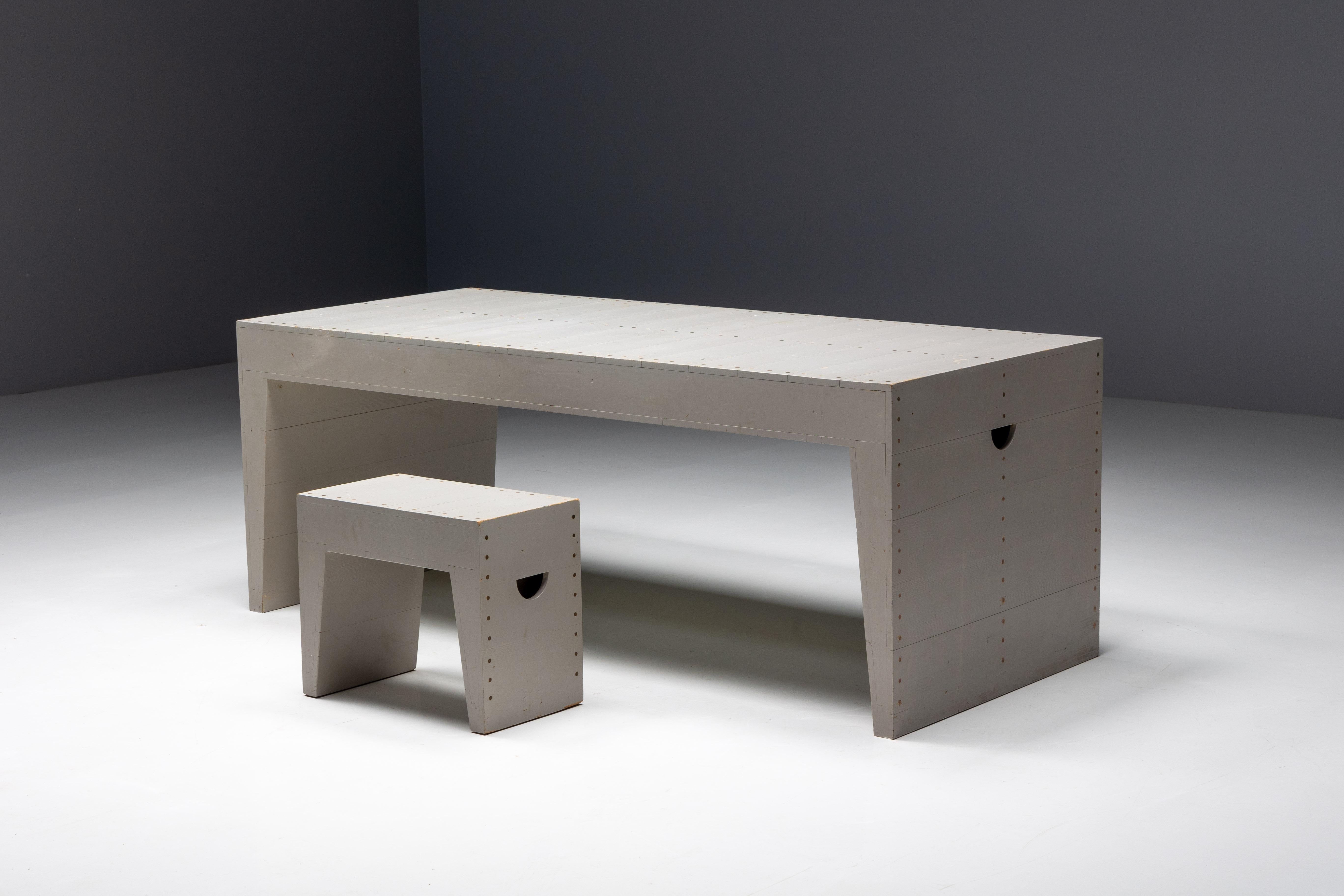 Ensemble de salle à manger de l'école Bossche par Dom Hans van der Laan et Jan de Jong, NL, 1969 Excellent état - En vente à Antwerp, BE