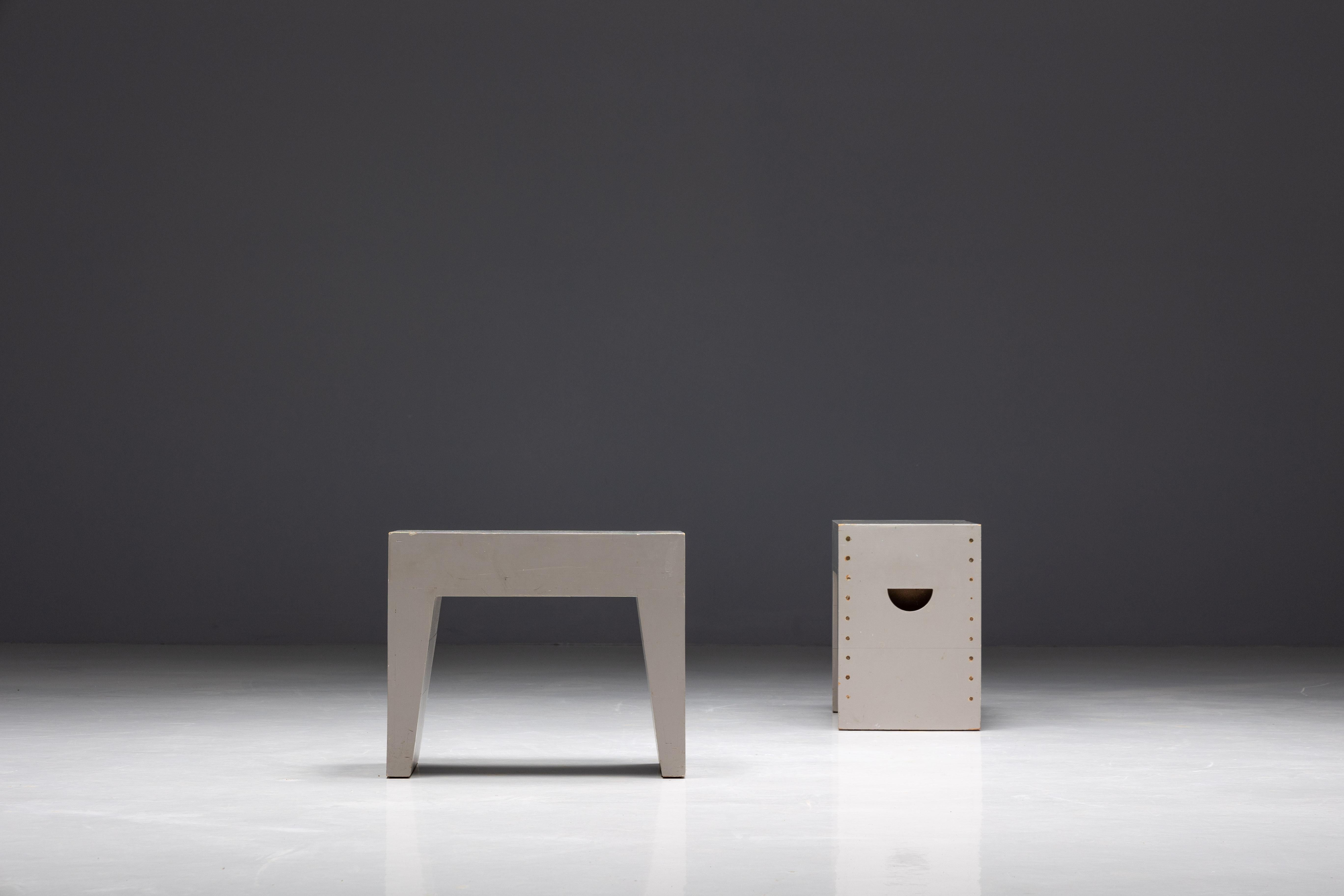 Bossche School Stools by Dom Hans van der Laan & Jan de Jong, Netherlands, 1970s For Sale 6