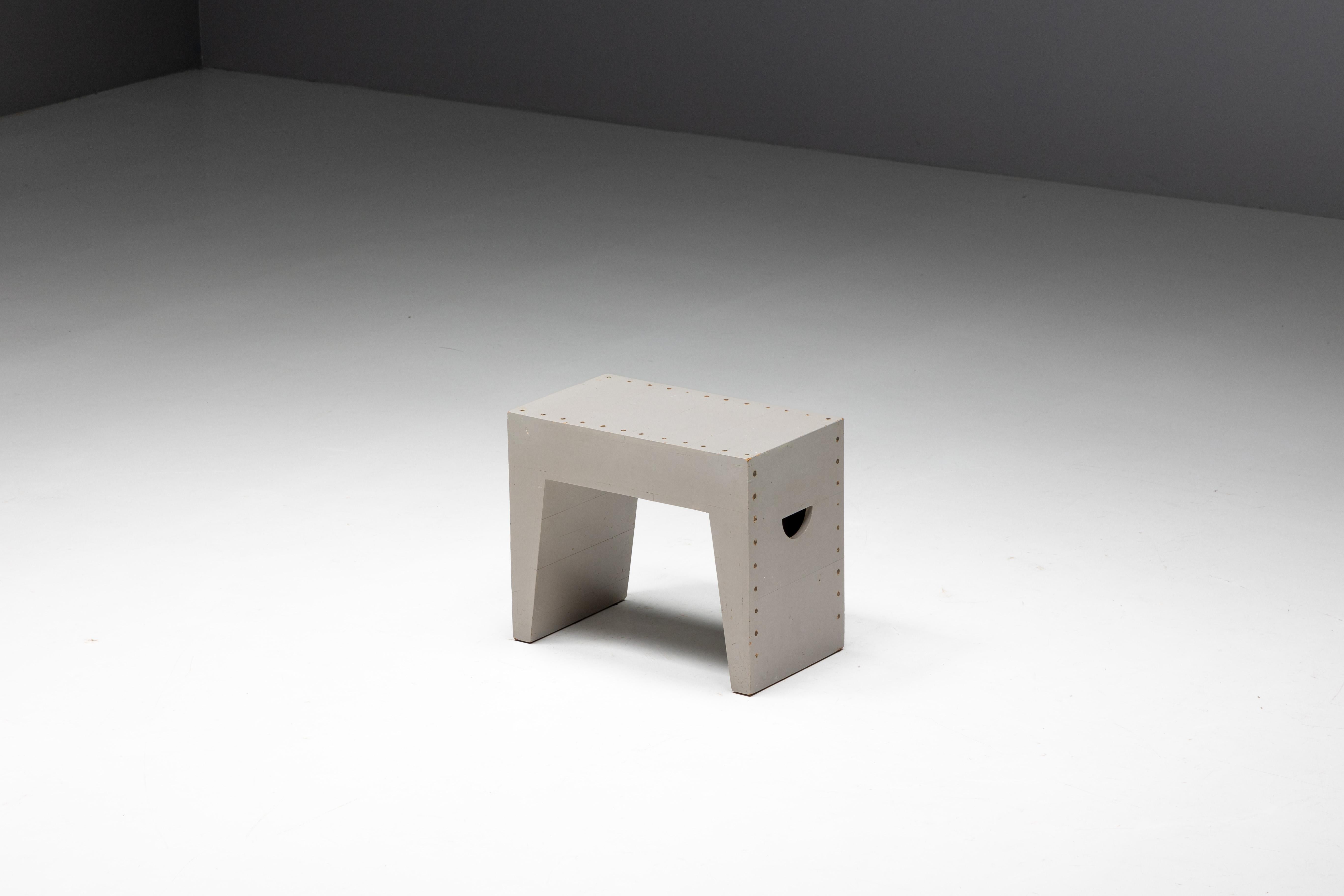 Bossche School Stools by Dom Hans van der Laan & Jan de Jong, Netherlands, 1970s For Sale 10