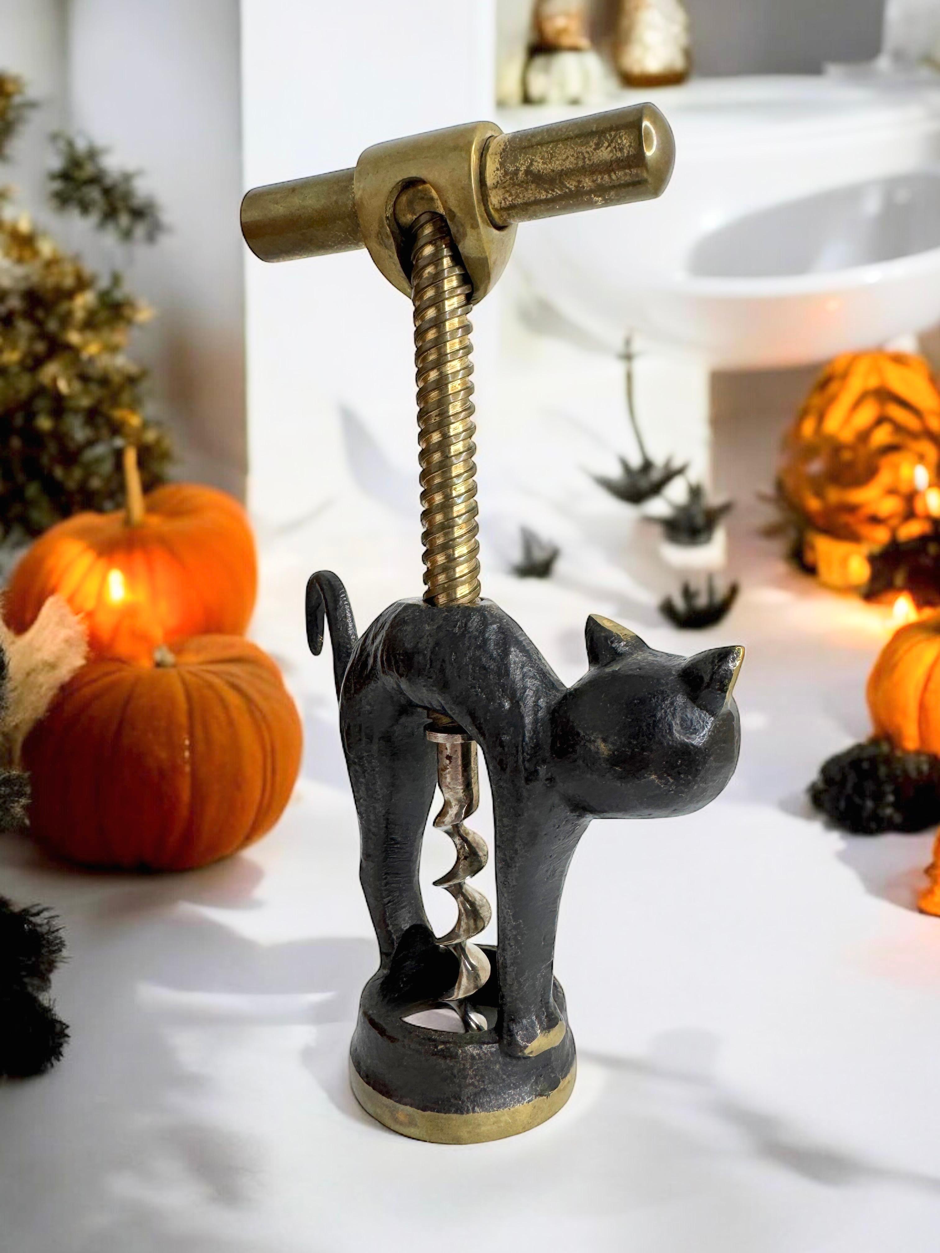Bosse Baller Corkscrew Halloween Cat Animal Vienna, Austria, 1950s Midcentury For Sale 5