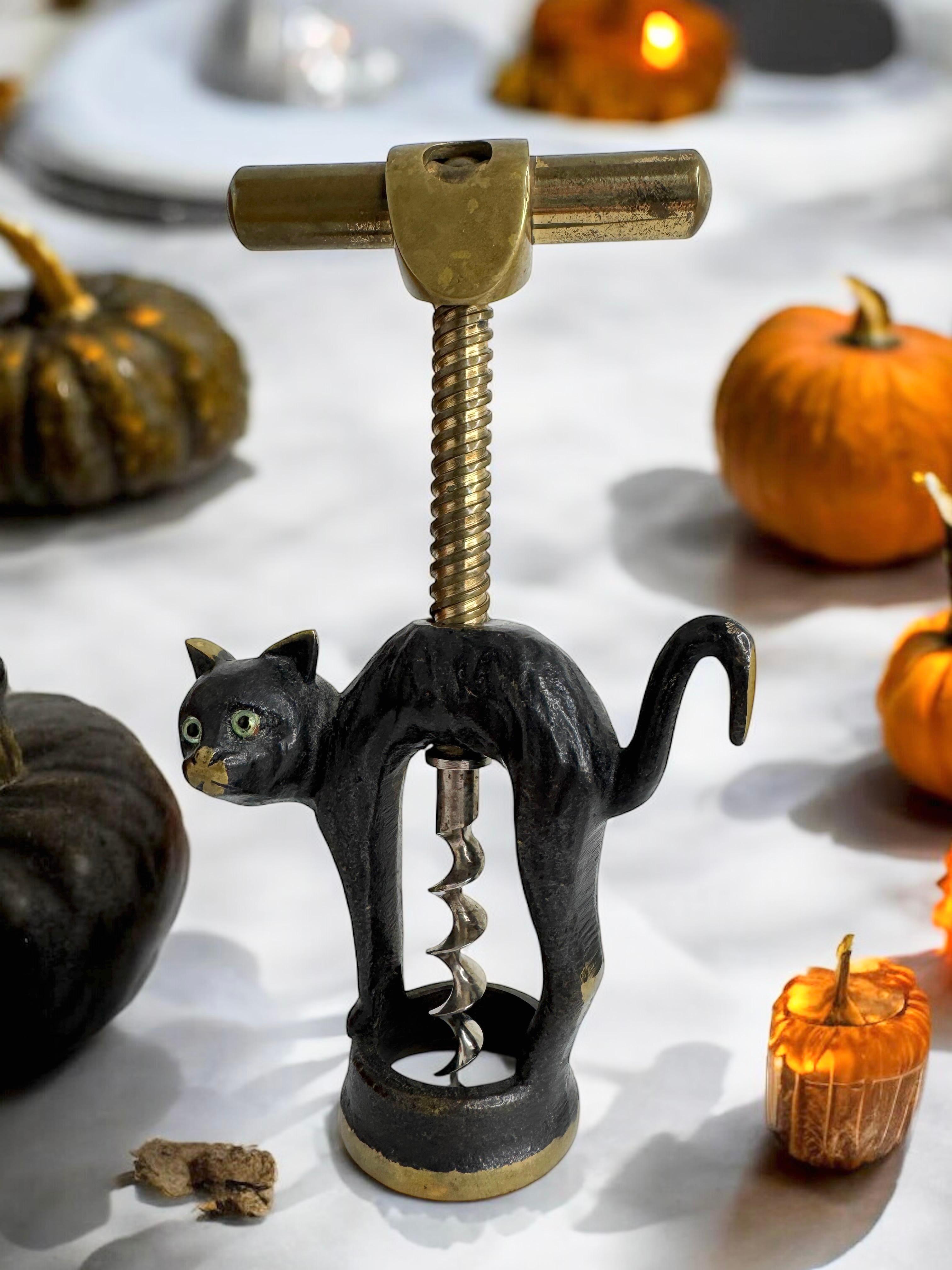 Bosse Baller Corkscrew Halloween Cat Animal Vienna, Austria, 1950s Midcentury In Good Condition For Sale In Nuernberg, DE