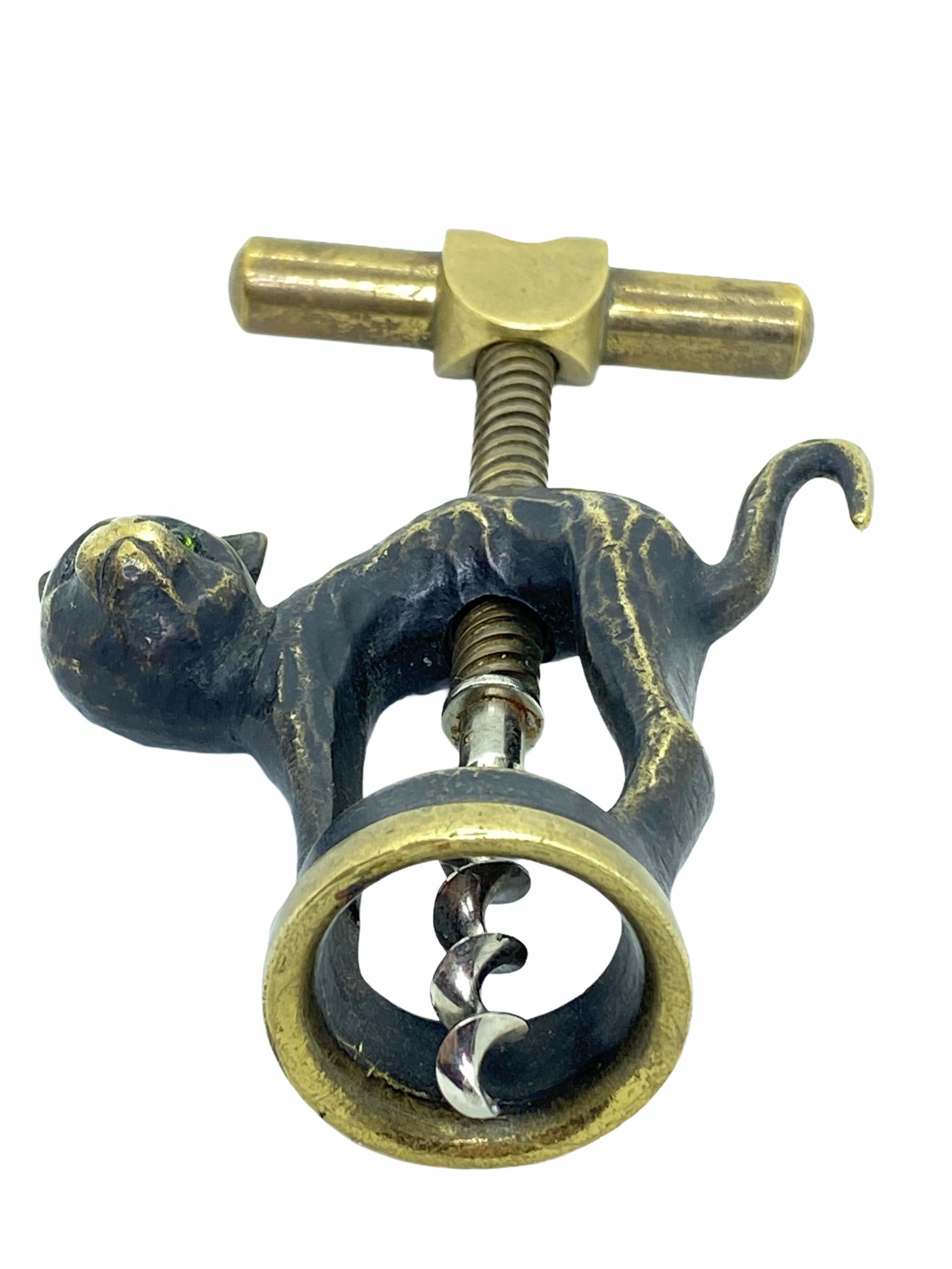 Mid-Century Modern Bosse Baller Corkscrew Halloween Cat Animal Vienna, Austria, 1950s, Midcentury