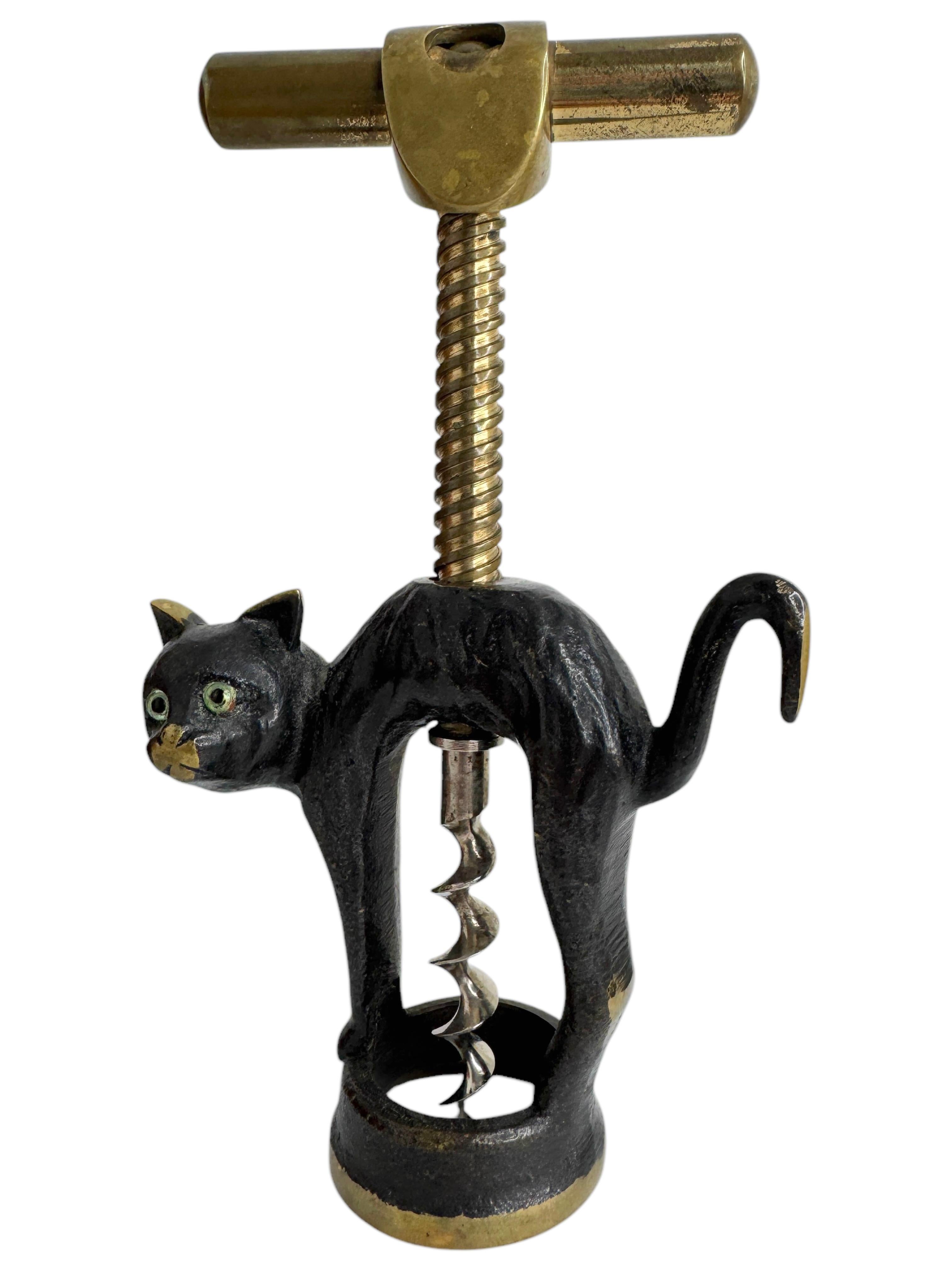 Mid-20th Century Bosse Baller Corkscrew Halloween Cat Animal Vienna, Austria, 1950s Midcentury For Sale