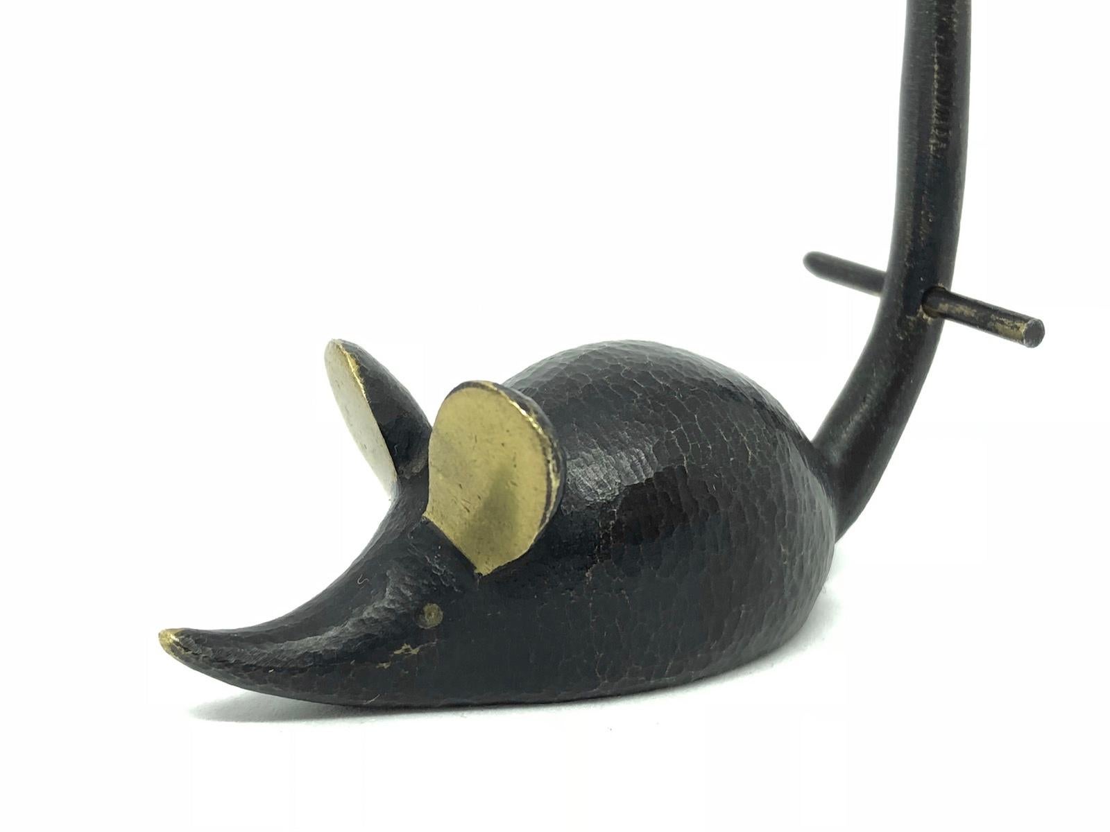 Mid-Century Modern Bosse Baller Ring Holder Mouse Animal Figure Vienna Austria, 1950s Midcentury