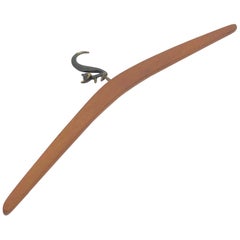Bosse Baller Teak Wood and Metal Squirrel Coat Hanger Vienna Austria, 1950s