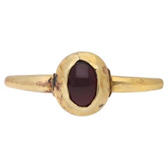 'Bossingham' Medieval Garnet ring, circa 13th century.