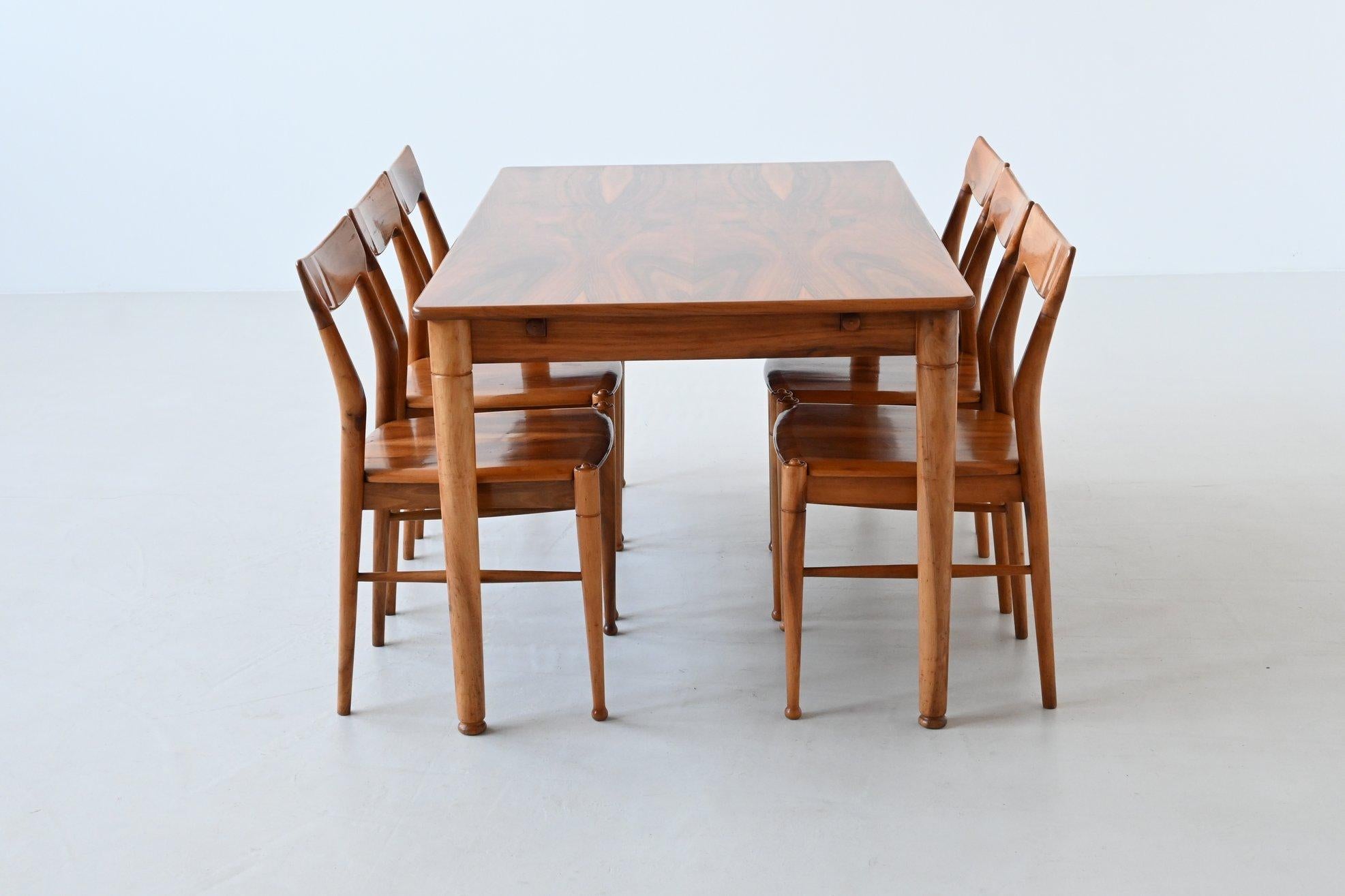 Bosteels Meubelen sculptural dining table in walnut Belgium 1960 For Sale 10