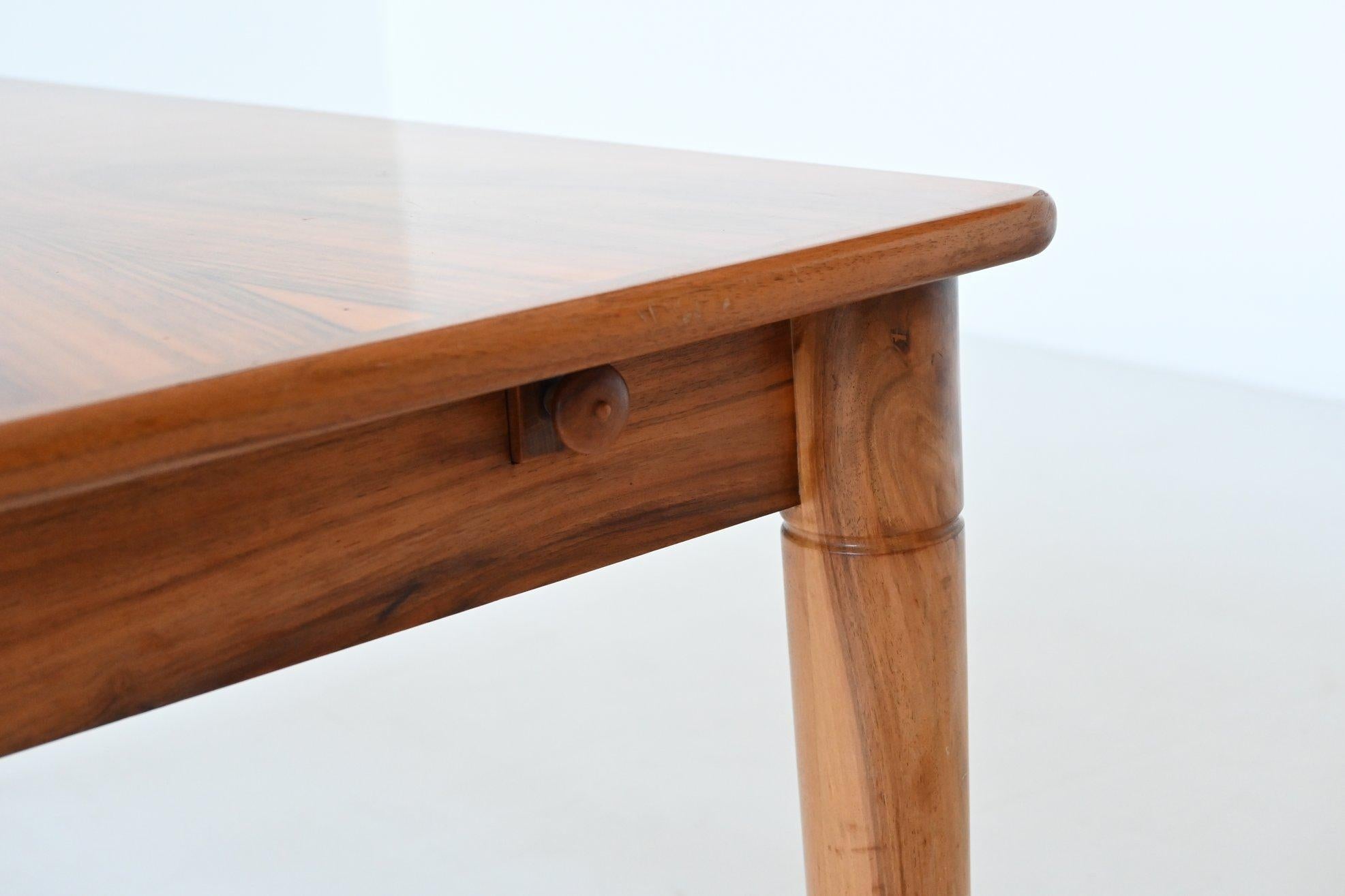 Mid-20th Century Bosteels Meubelen sculptural dining table in walnut Belgium 1960 For Sale