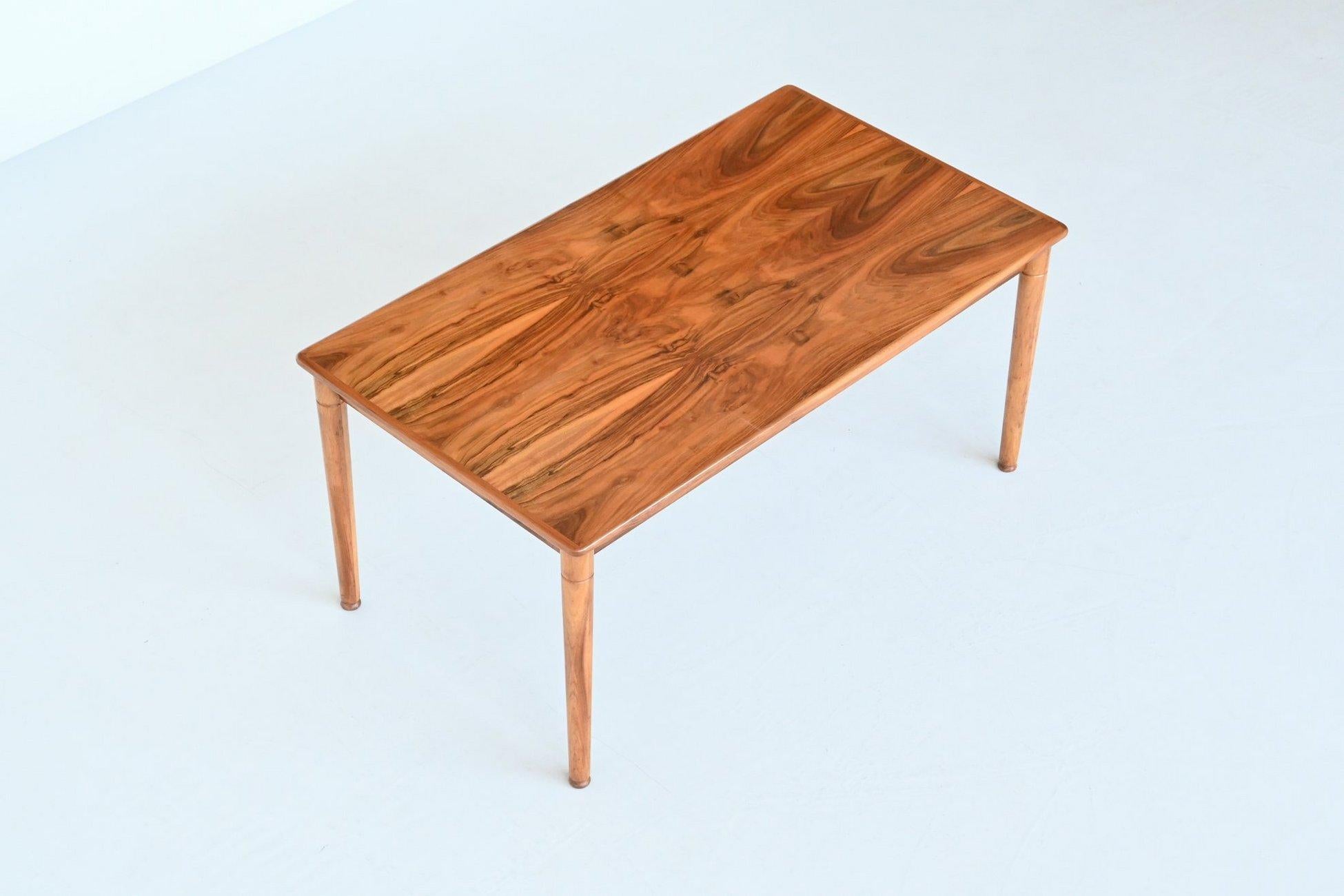 Bosteels Meubelen sculptural dining table walnut Belgium 1960 7
