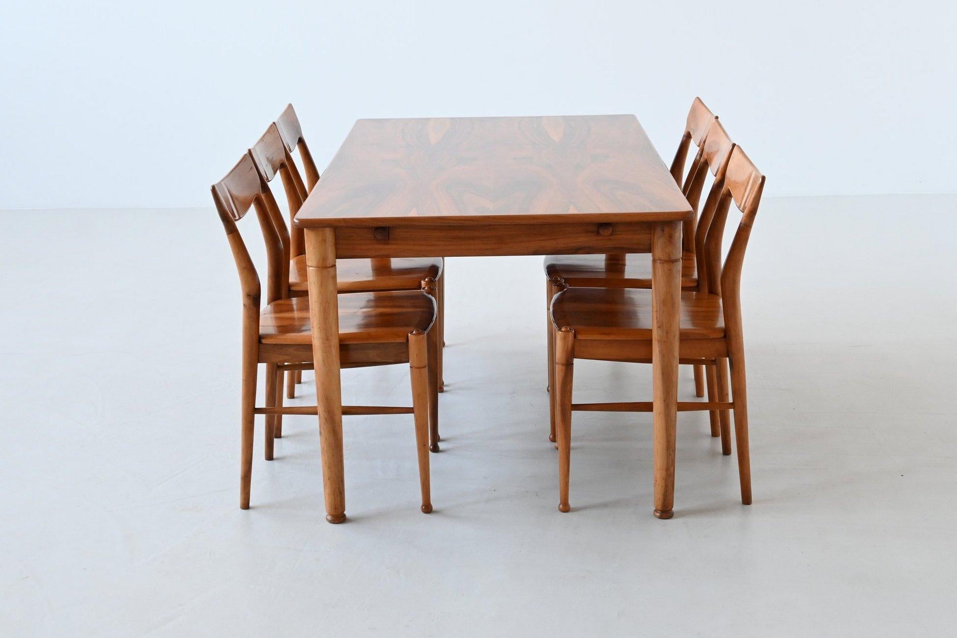 Bosteels Meubelen sculptural dining table walnut Belgium 1960 12