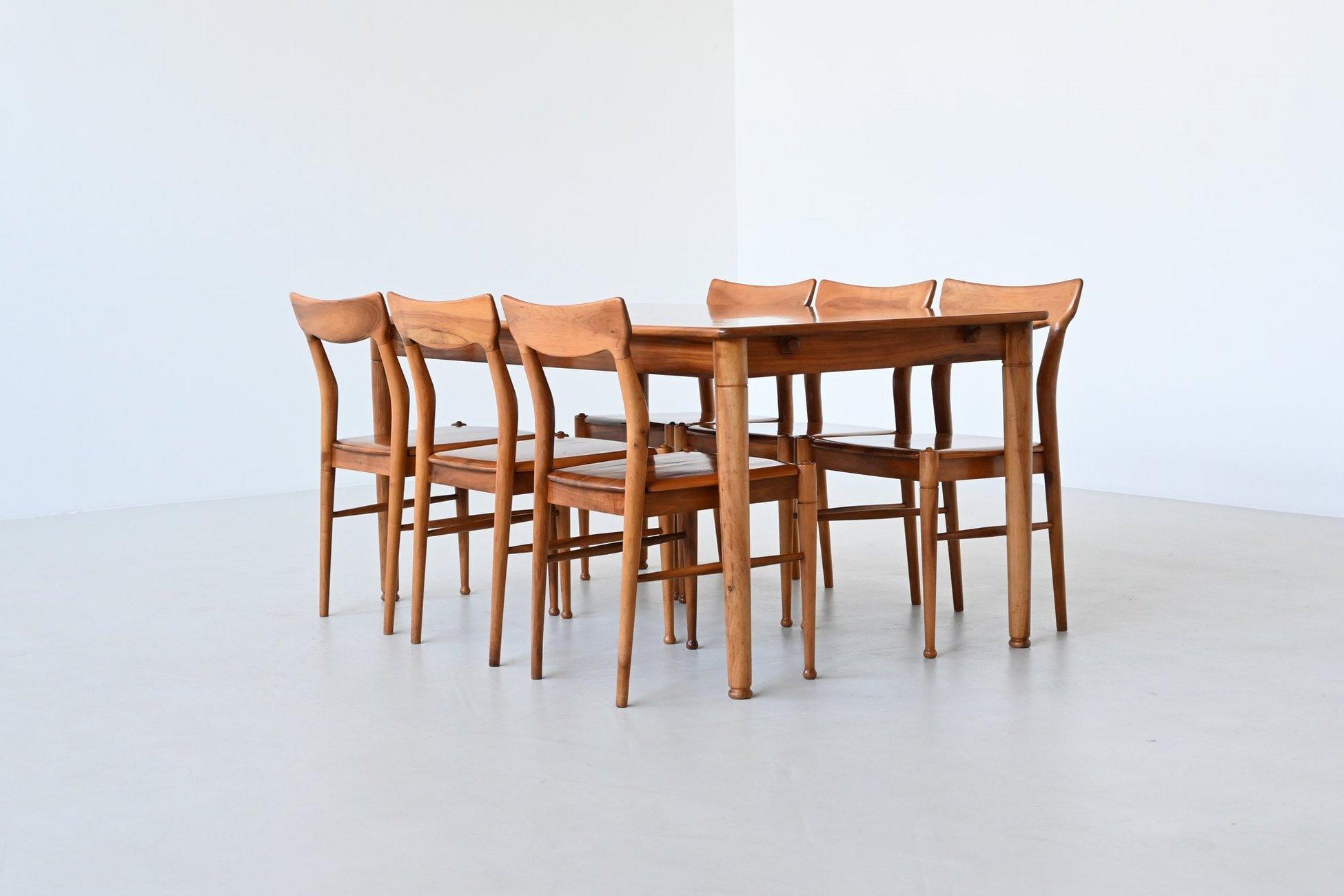 Bosteels Meubelen sculptural dining table walnut Belgium 1960 13