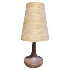 Bostlund Mid-Century Ceramic Lamp with Original Fiberglass Shade