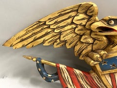 Boston Artistic Carving Company Gilt & Polychrome Eagle with Shield