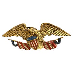 Boston Artistic Carving Company Gilt
Polychrome Eagle with Shield