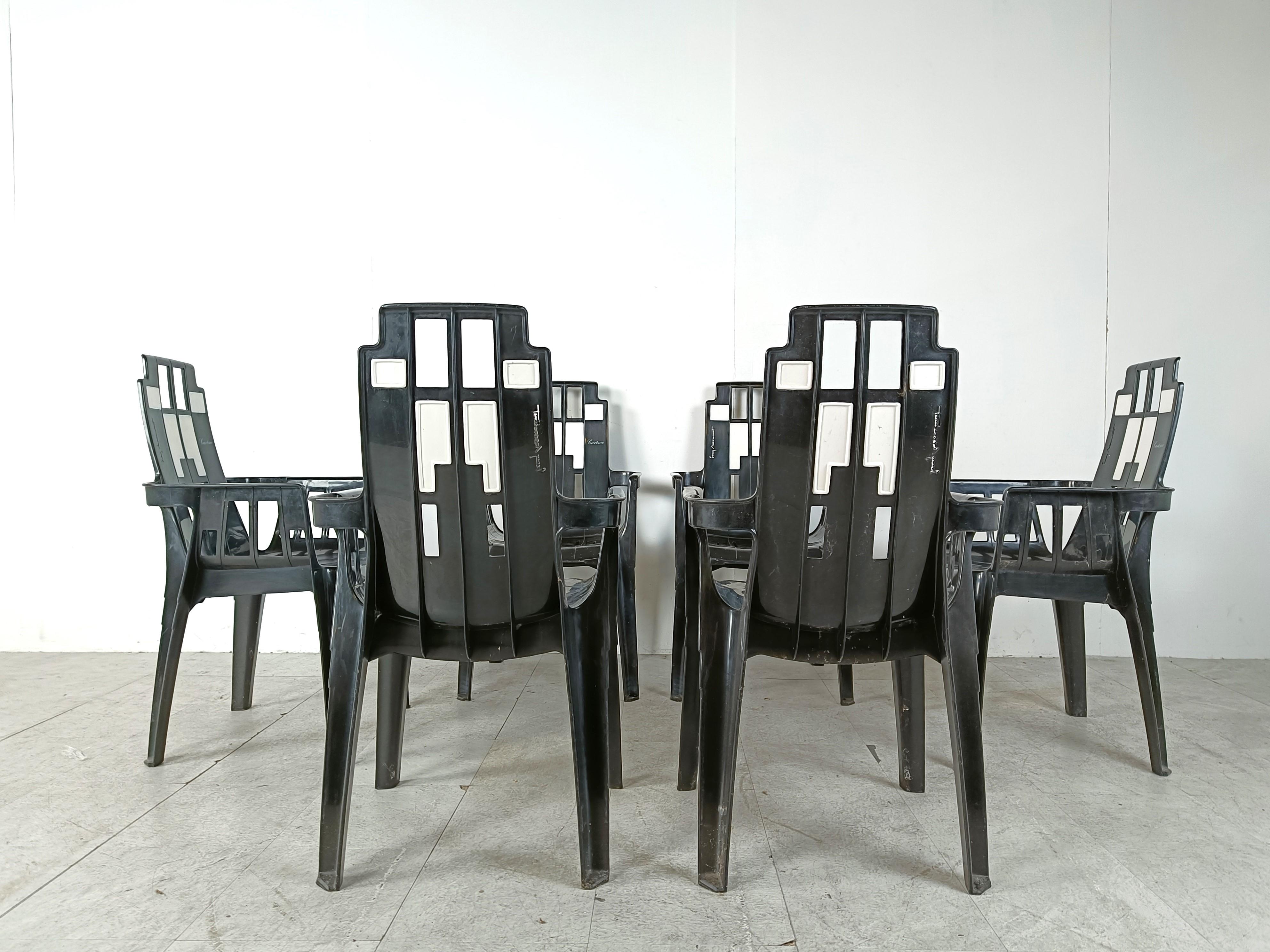 Boston Chairs by Pierre Paulin for Henry Massonnet, 1988, Set of 6 For Sale 3