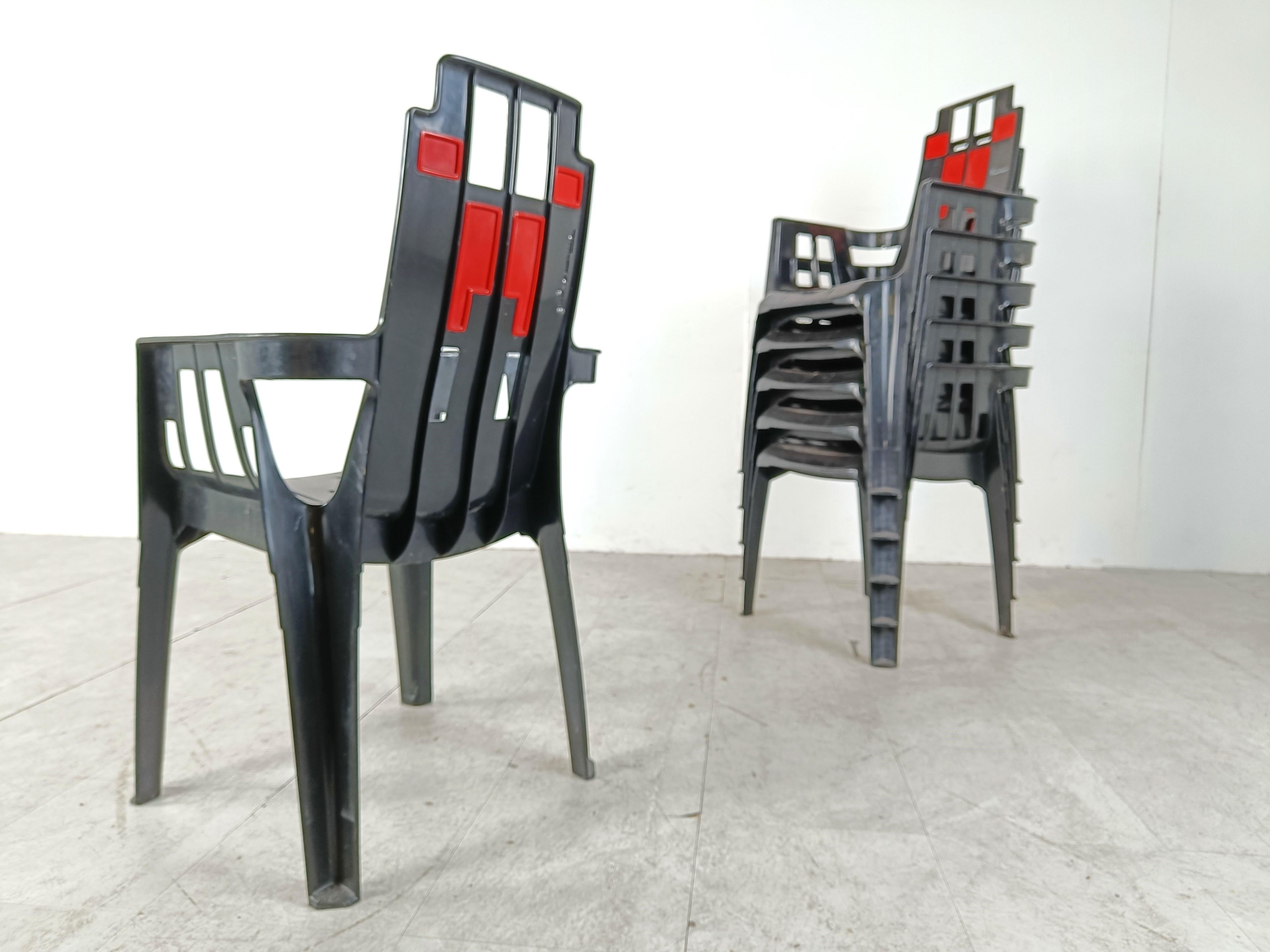 Boston Chairs by Pierre Paulin for Henry Massonnet, 1988, Set of 6 For Sale 4