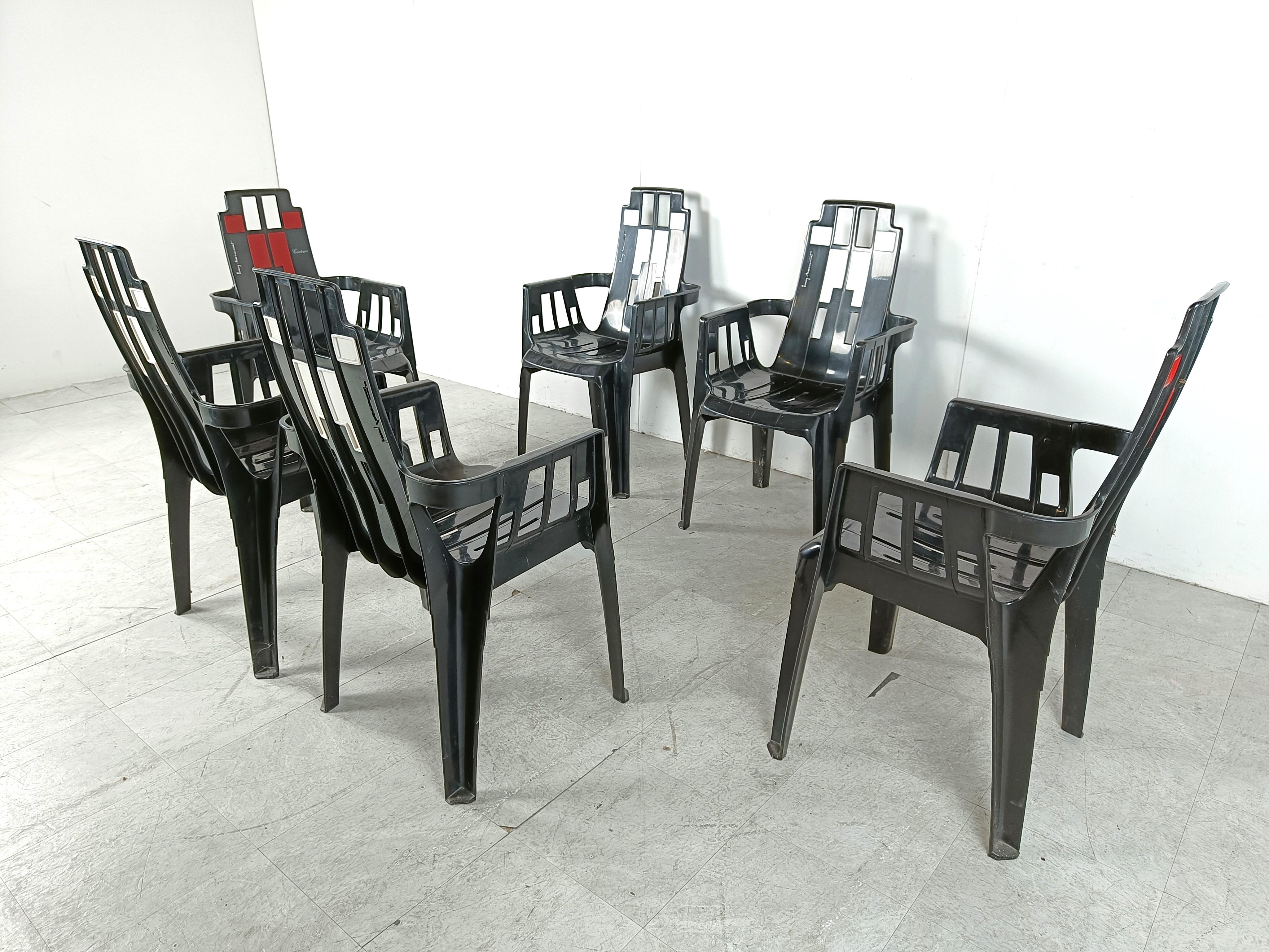 Boston-Stühle von Pierre Paulin für Henry Massonnet, 1988, 6er-Set, Stühle im Angebot 6
