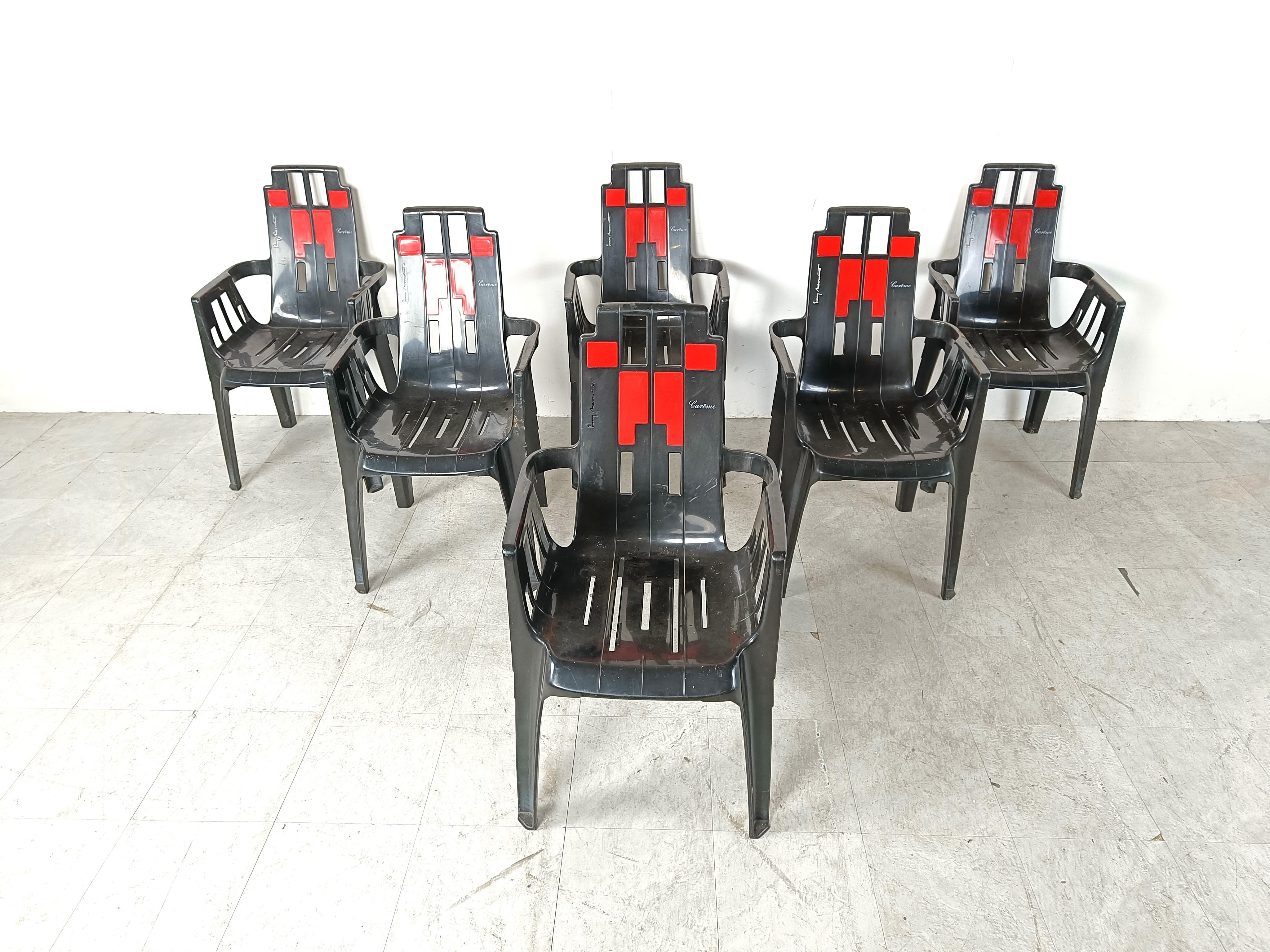 Sillas Boston de Pierre Paulin para Henry Massonnet, 1988, lote de 6 Posmoderno en venta