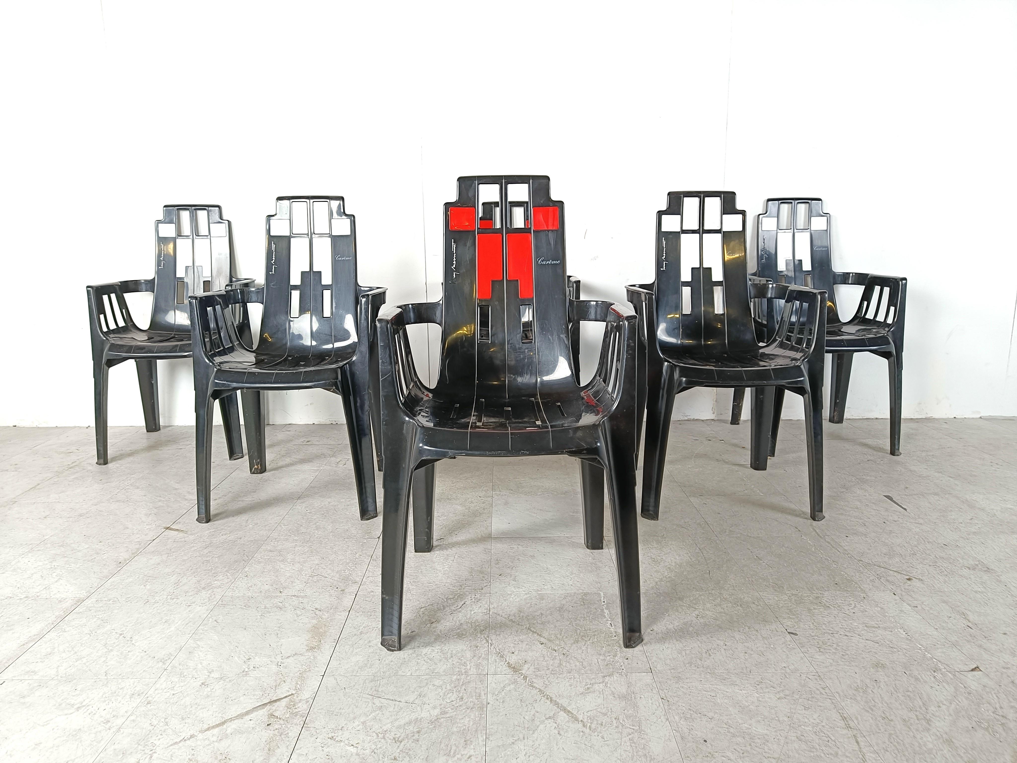 Late 20th Century Boston Chairs by Pierre Paulin for Henry Massonnet, 1988, Set of 6 For Sale