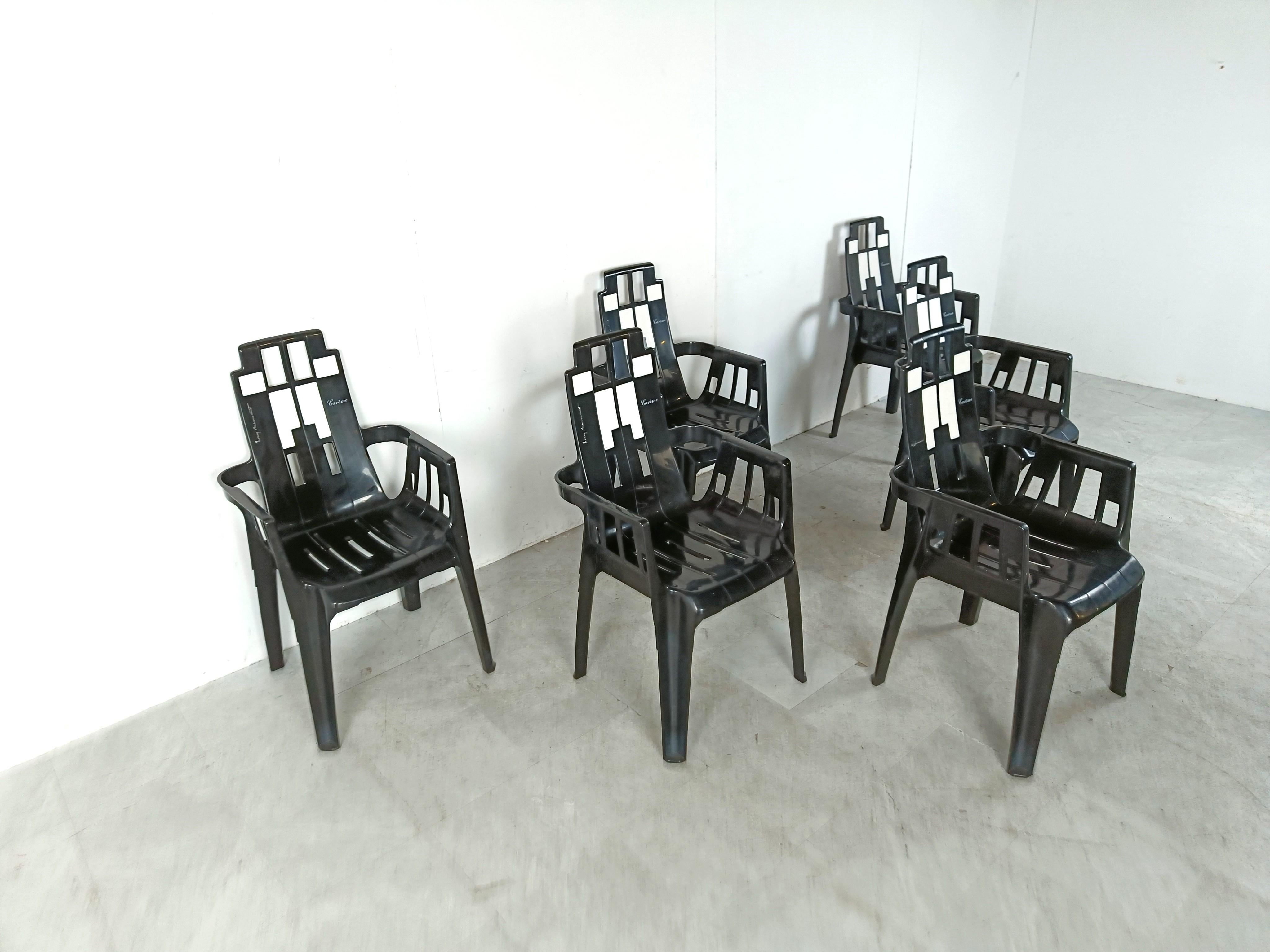 Sillas Boston de Pierre Paulin para Henry Massonnet, 1988, lote de 6 Plástico en venta
