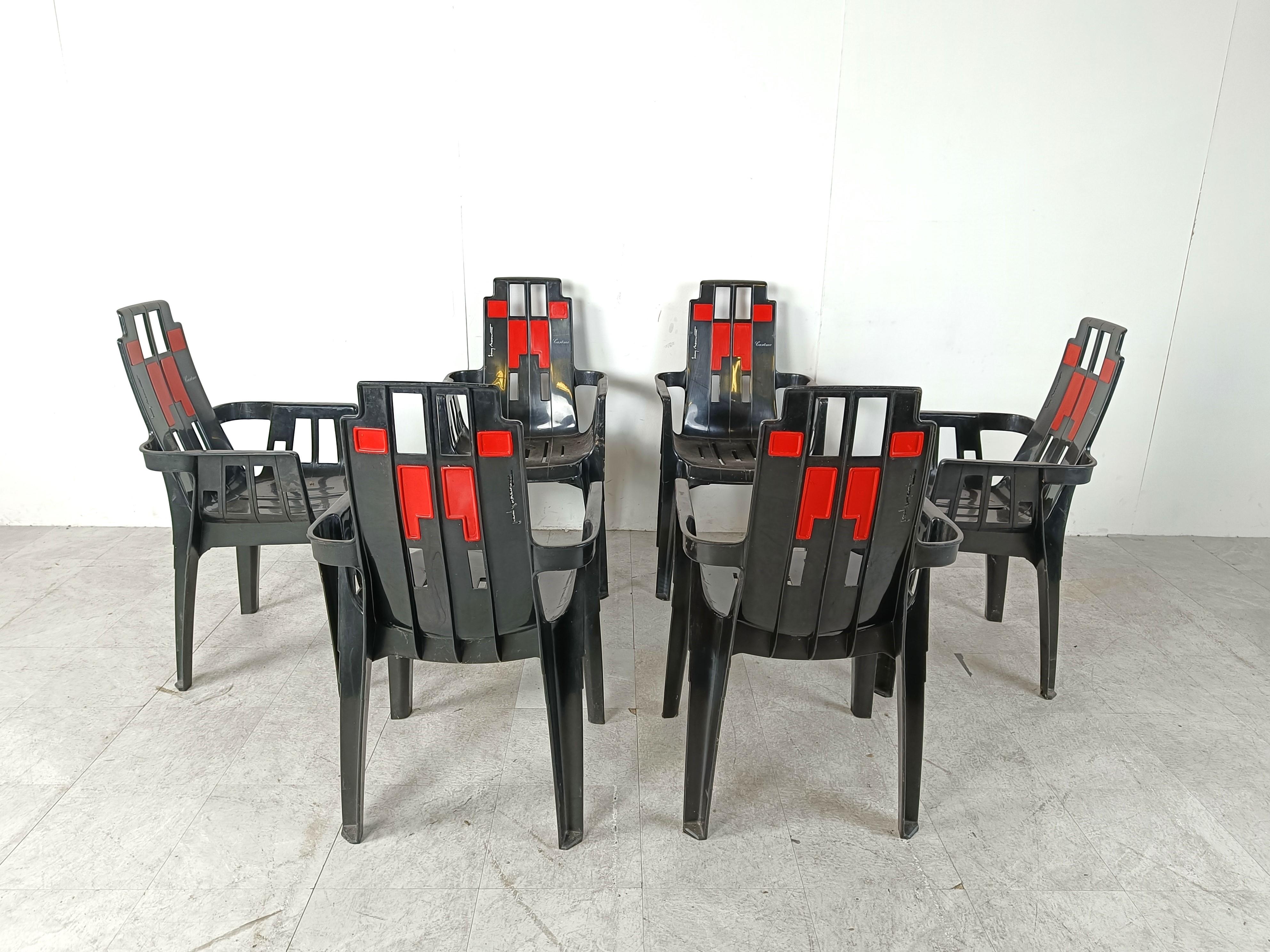 Boston Chairs by Pierre Paulin for Henry Massonnet, 1988, Set of 6 For Sale 1