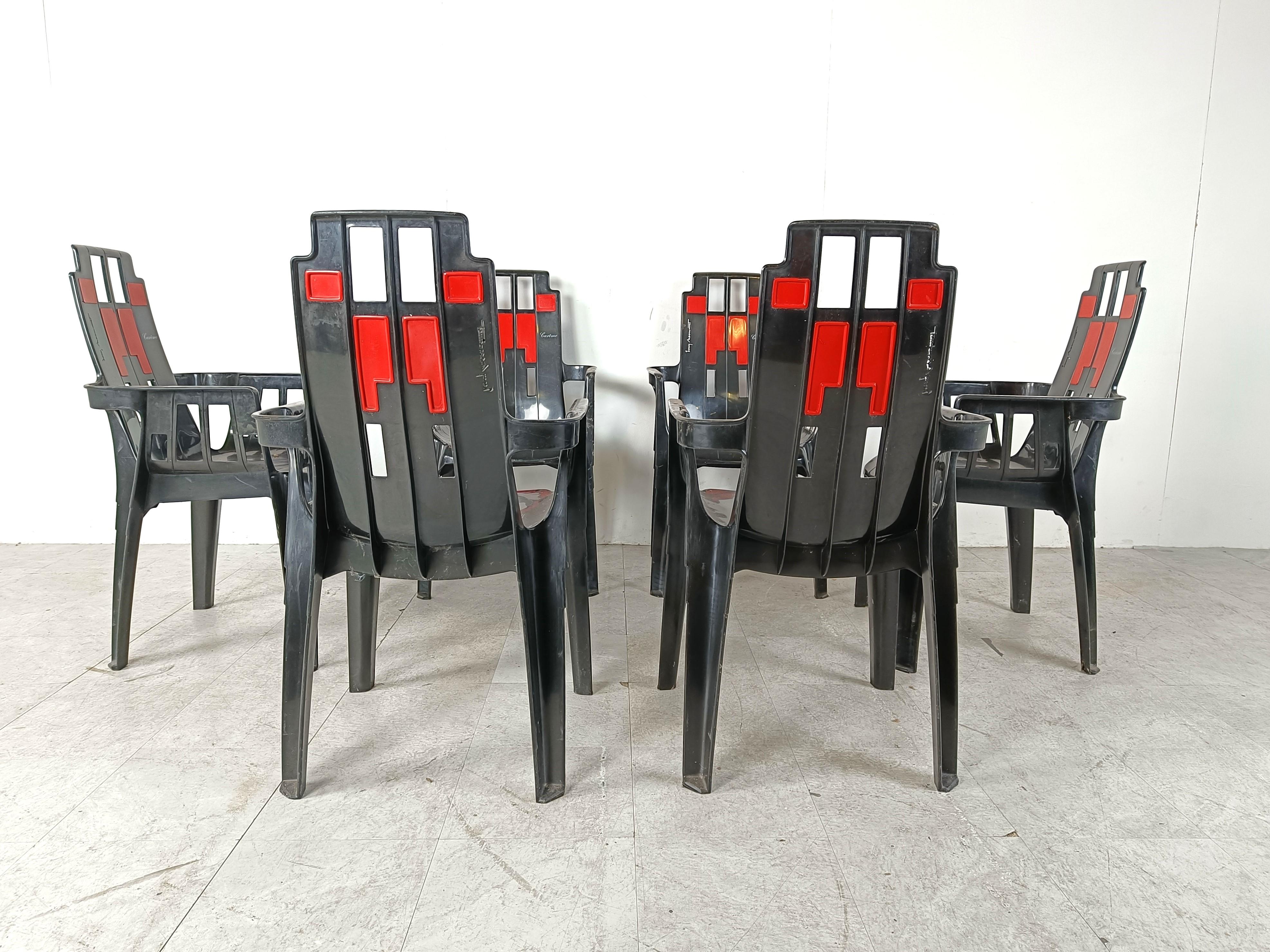 Boston Chairs by Pierre Paulin for Henry Massonnet, 1988, Set of 6 For Sale 2