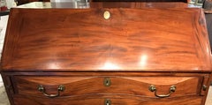 Boston Chippendale Oxbow Mahogany Desk, circa 1770-1790