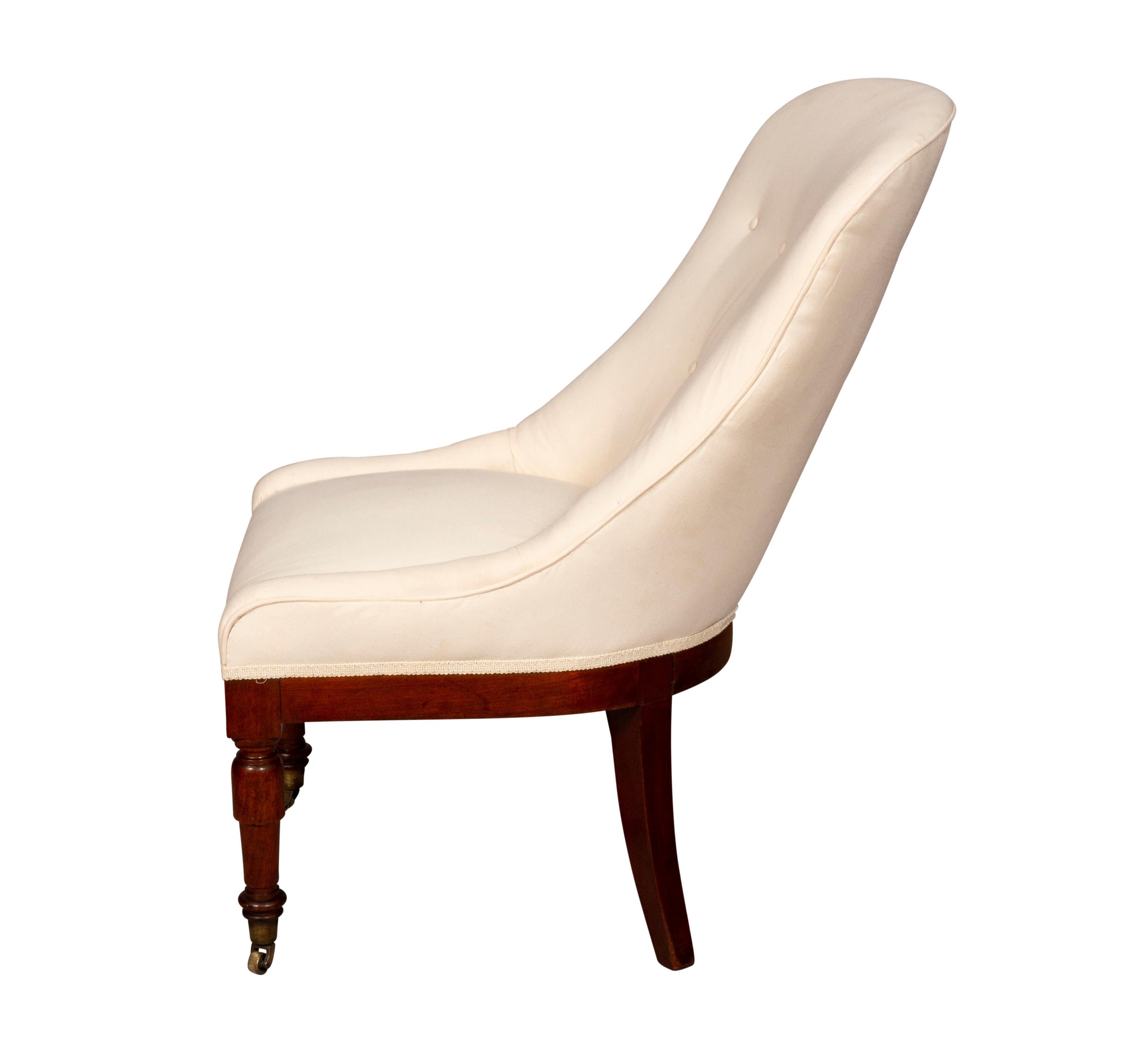 Boston Classical Mahogany Side Chair In Good Condition In Essex, MA