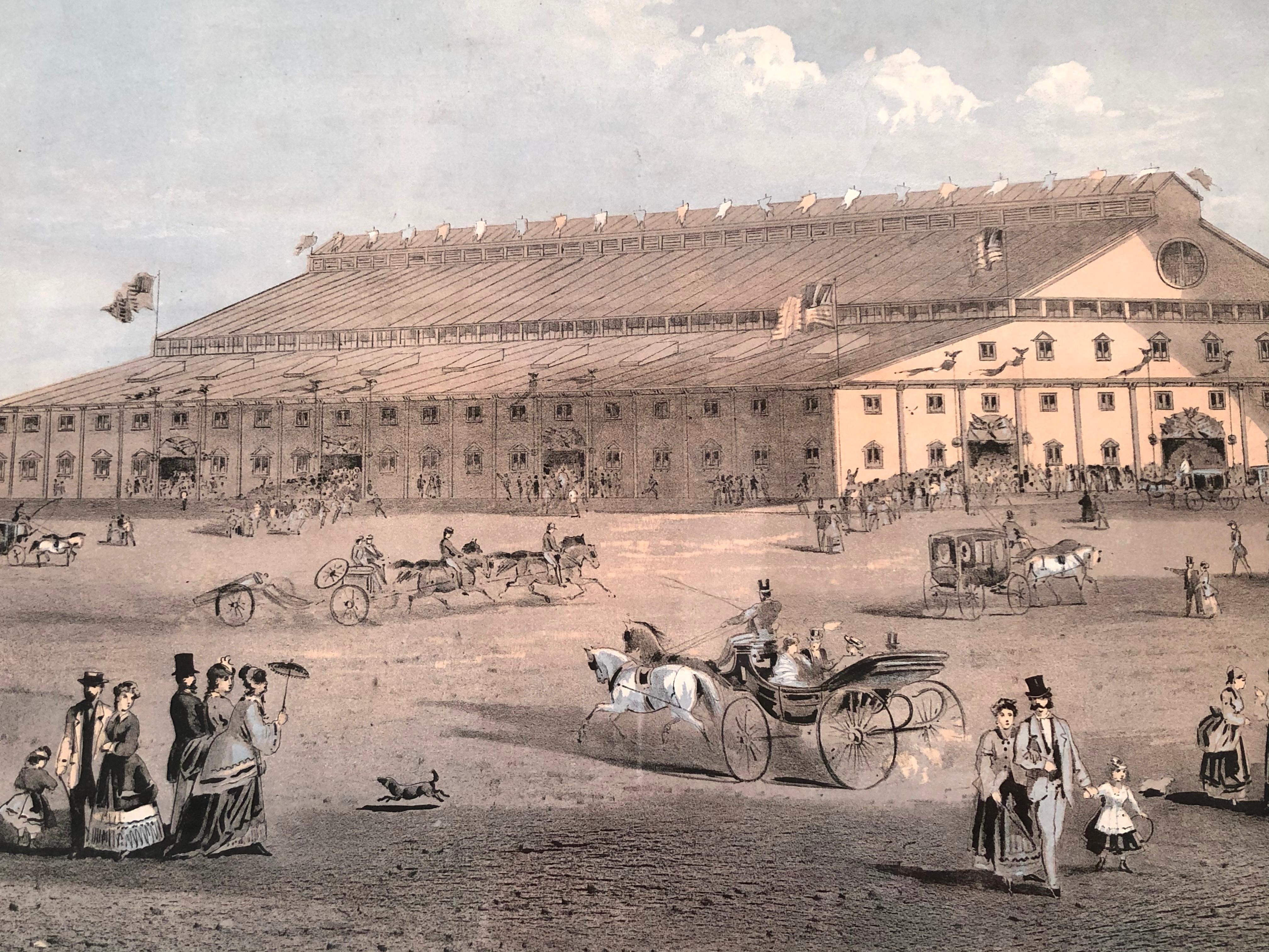 Boston Coliseum National Peace Jubilee Lithograph, circa 1869 1