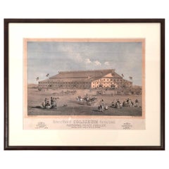 Lithographie du Boston Coliseum National Peace Jubilee, datant d'environ 1869