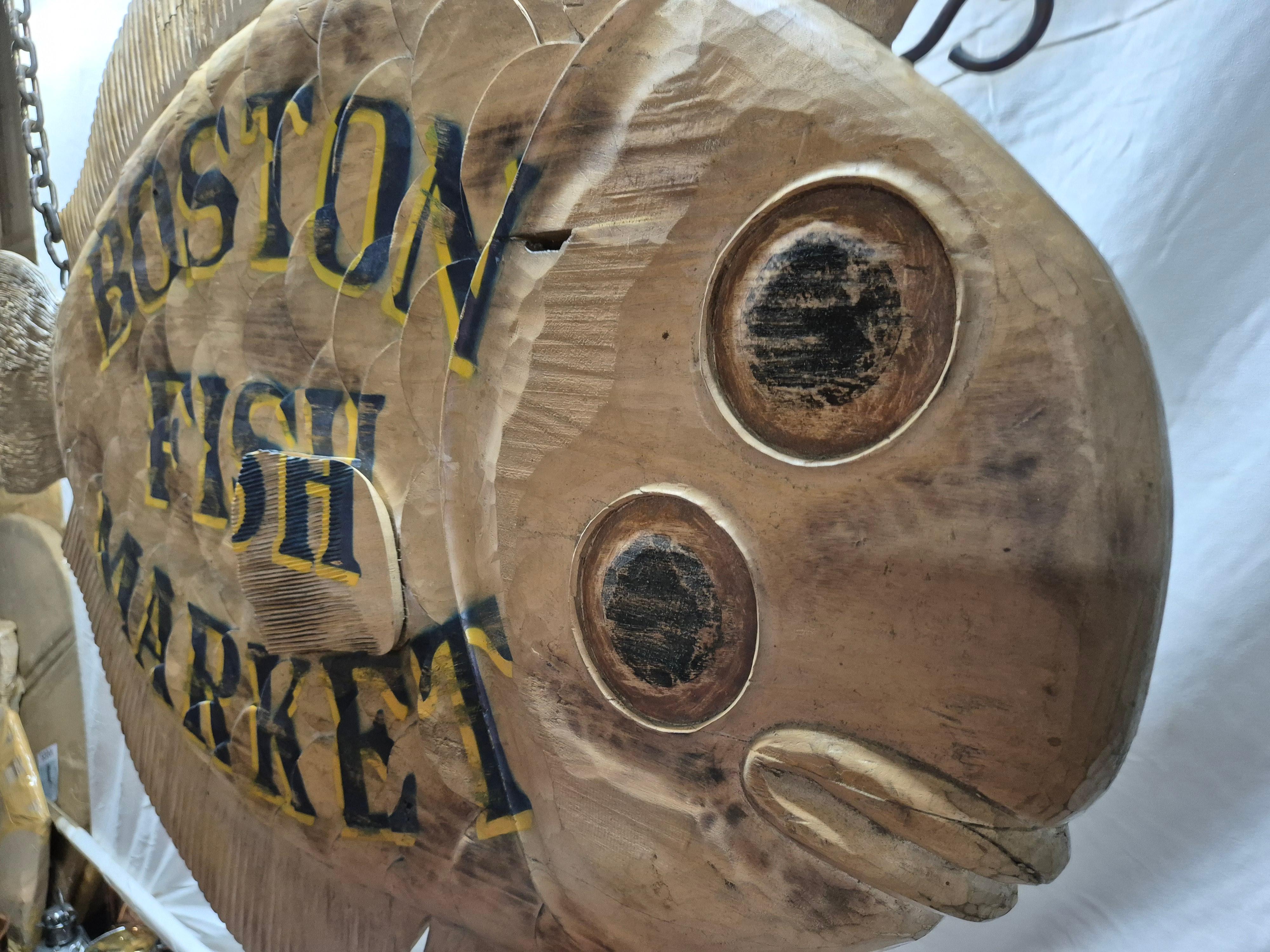 Boston Fish Market Trade Sign For Sale 9