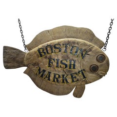 Boston Fish Market Trade Sign